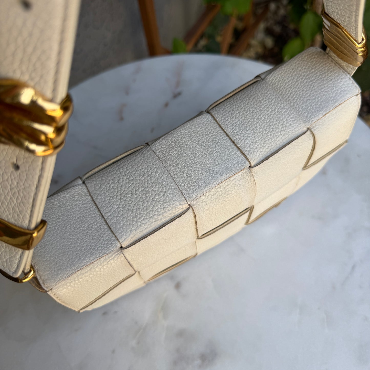 Bottega Veneta Grained Calfskin Maxi Intrecciato Cassette Crossbody