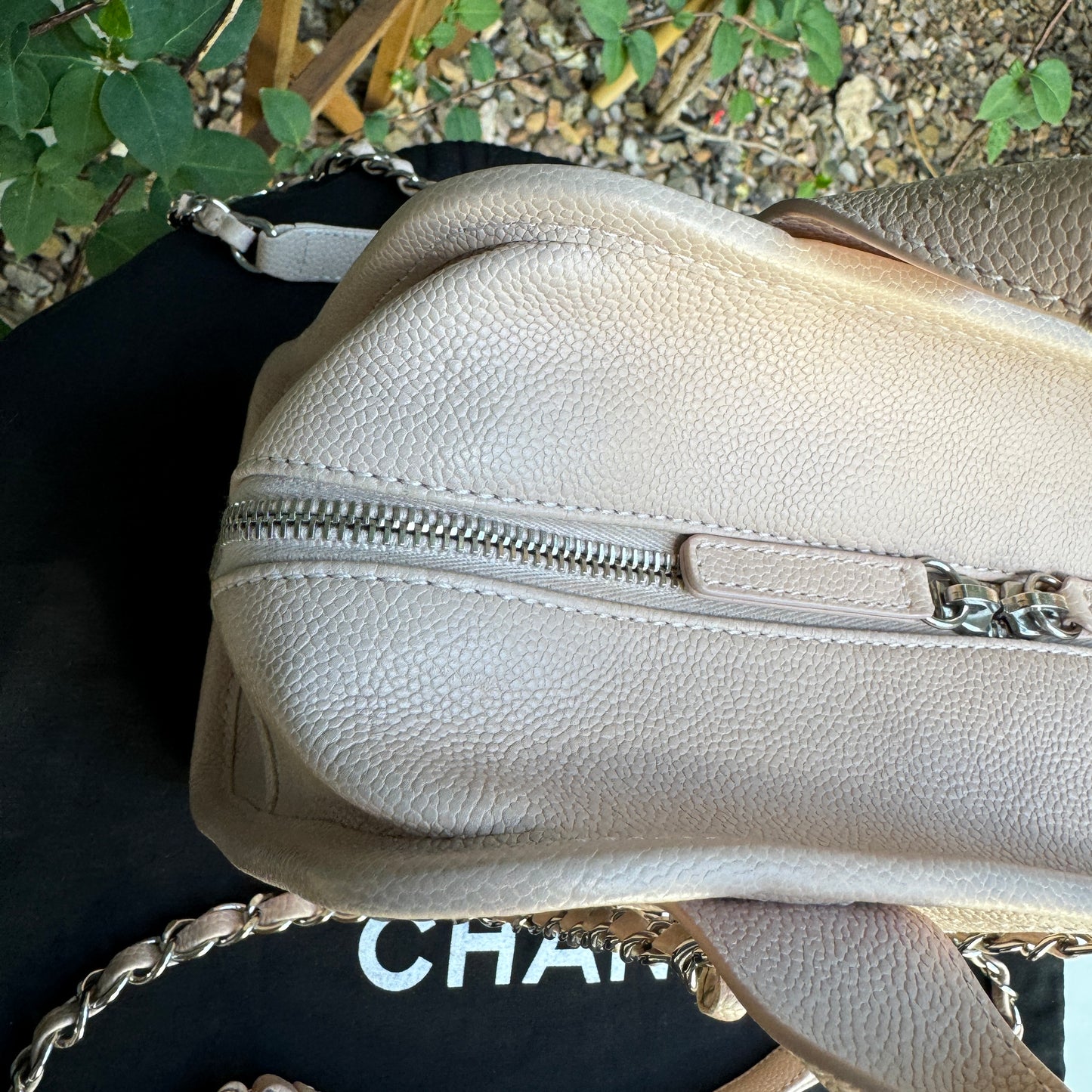 Chanel Small Deauville Caviar Bowling Bag