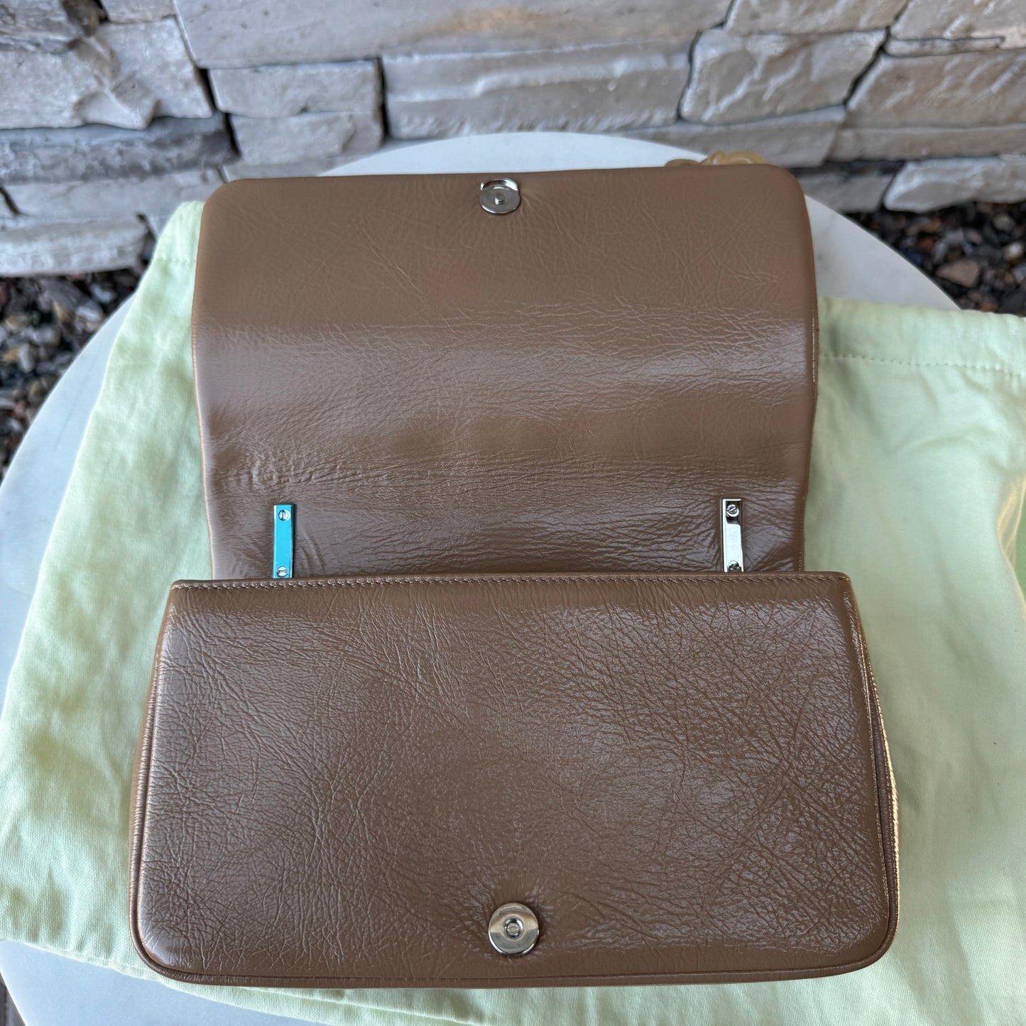 Burberry Lola Small Patent Leather Resin Shoulder Bag