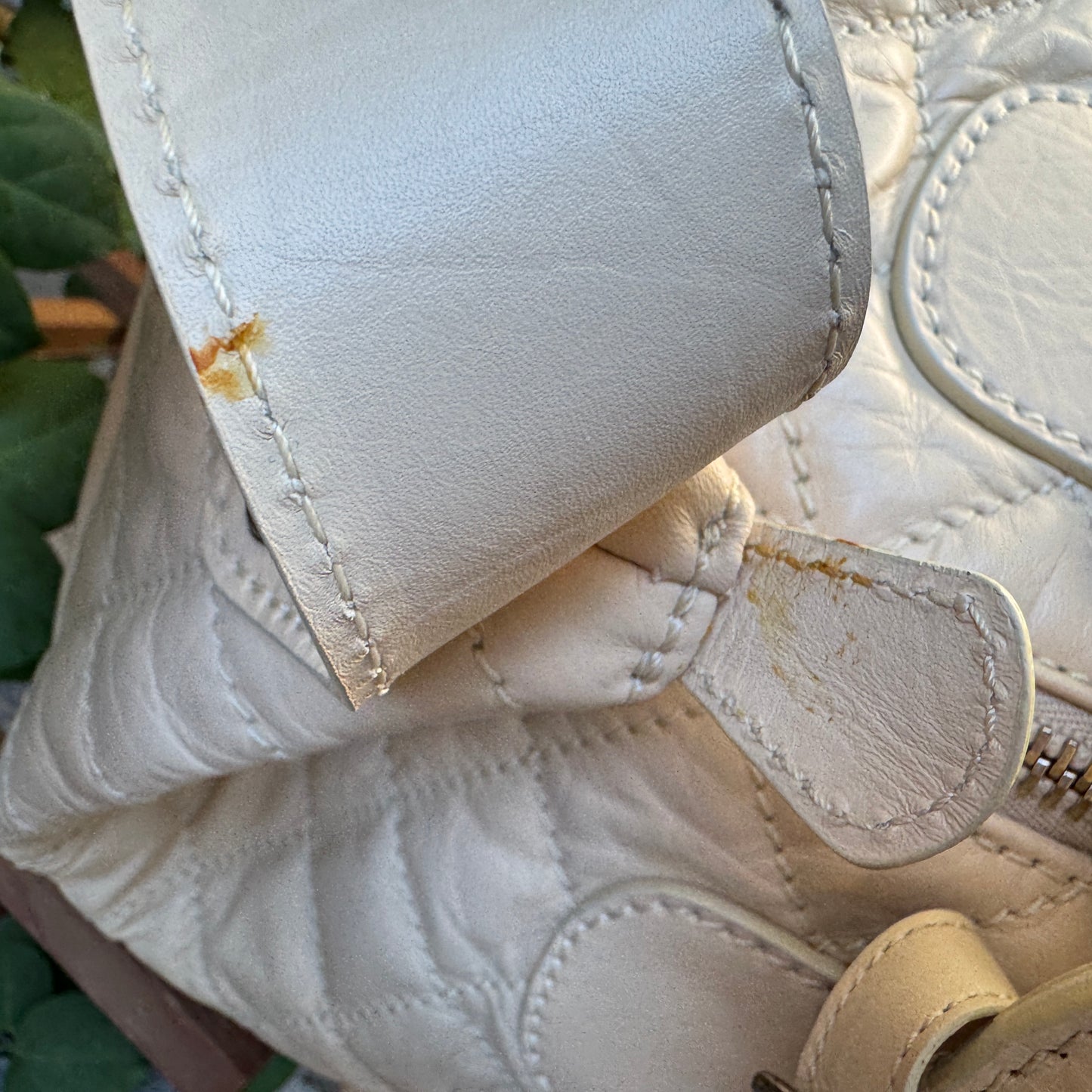 Chanel Bone Quilted Leather Travel Carry-On Duffle Bag