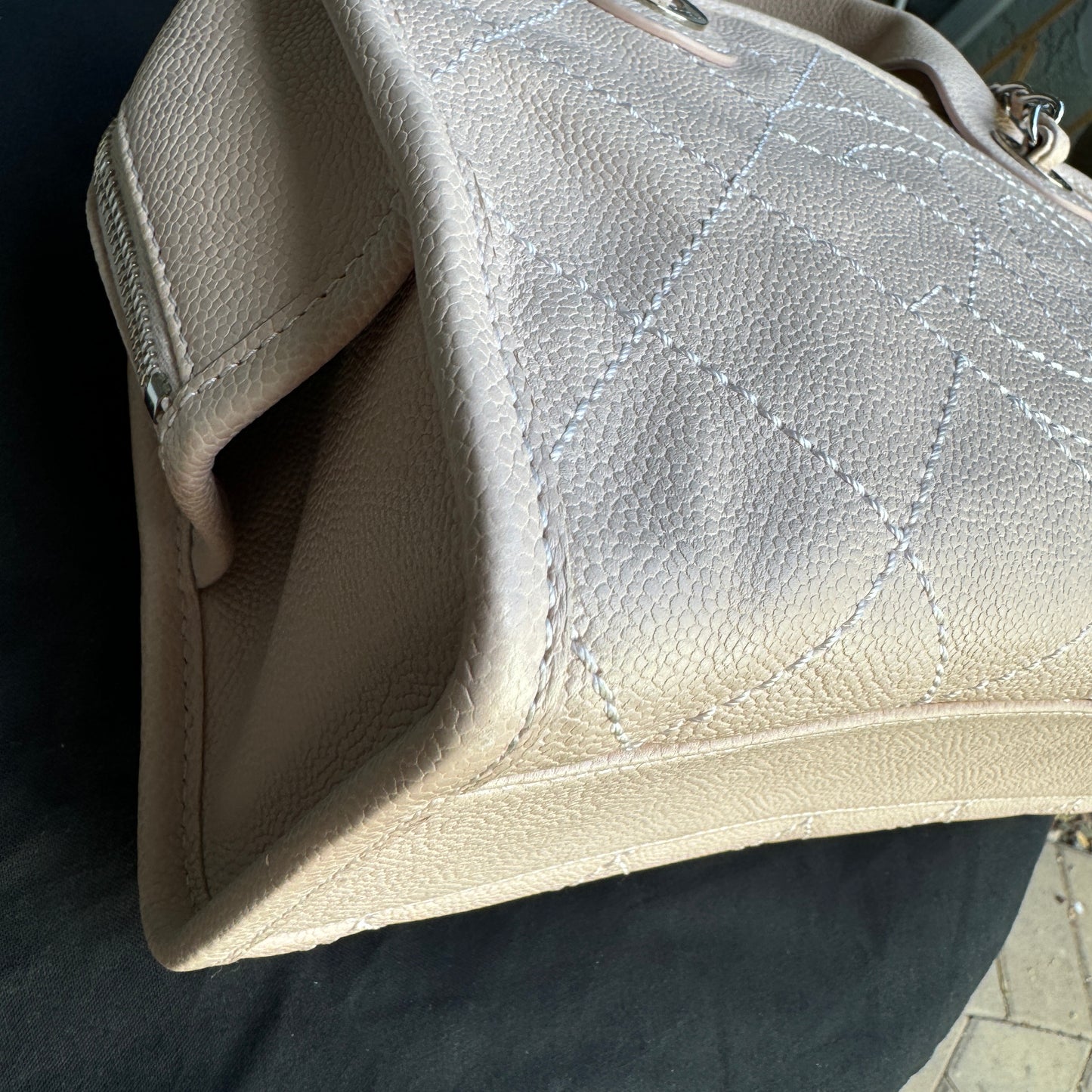 Chanel Small Deauville Caviar Bowling Bag