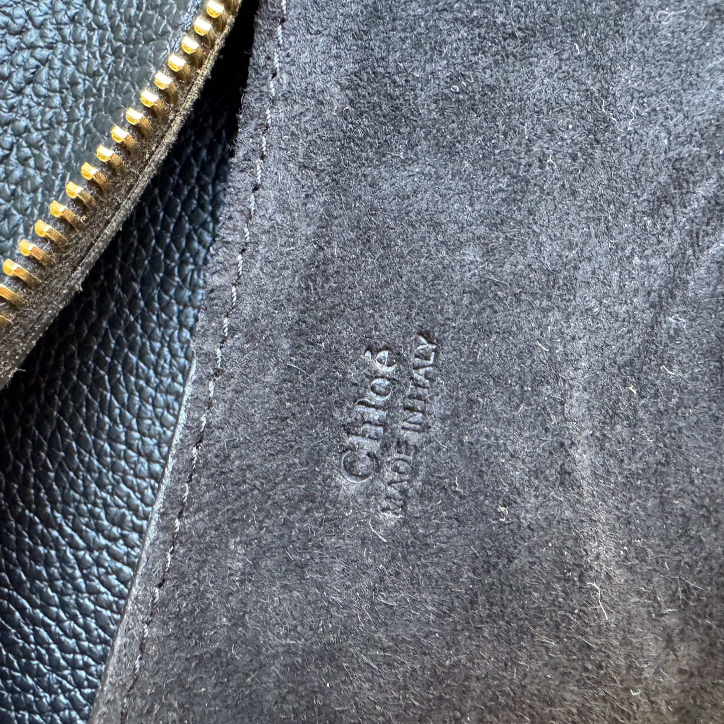Chloé Shiny Grained Calfskin Marcie Clutch Shoulder Bag