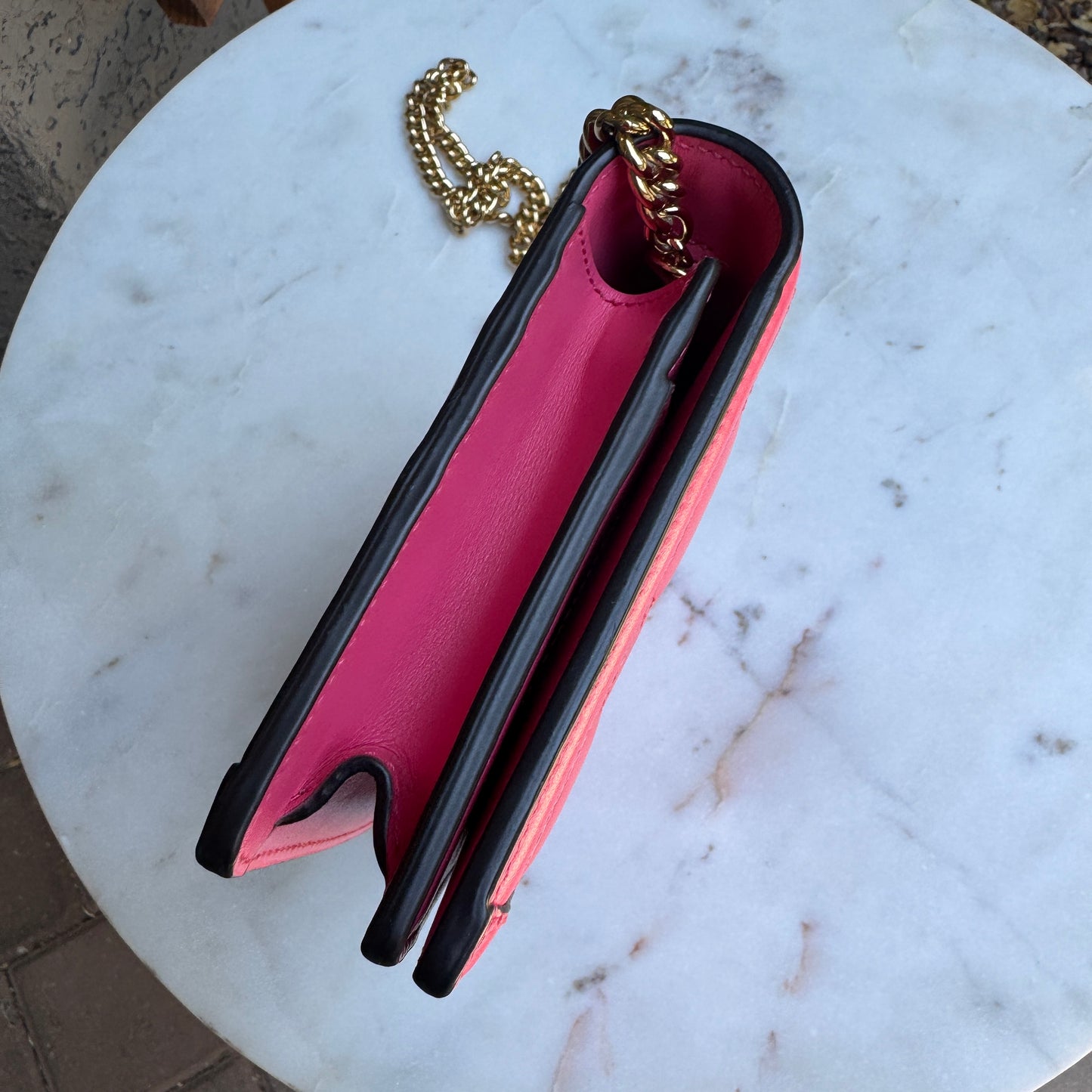 Gucci GG Matelassé Chain Wallet WOC Crossbody