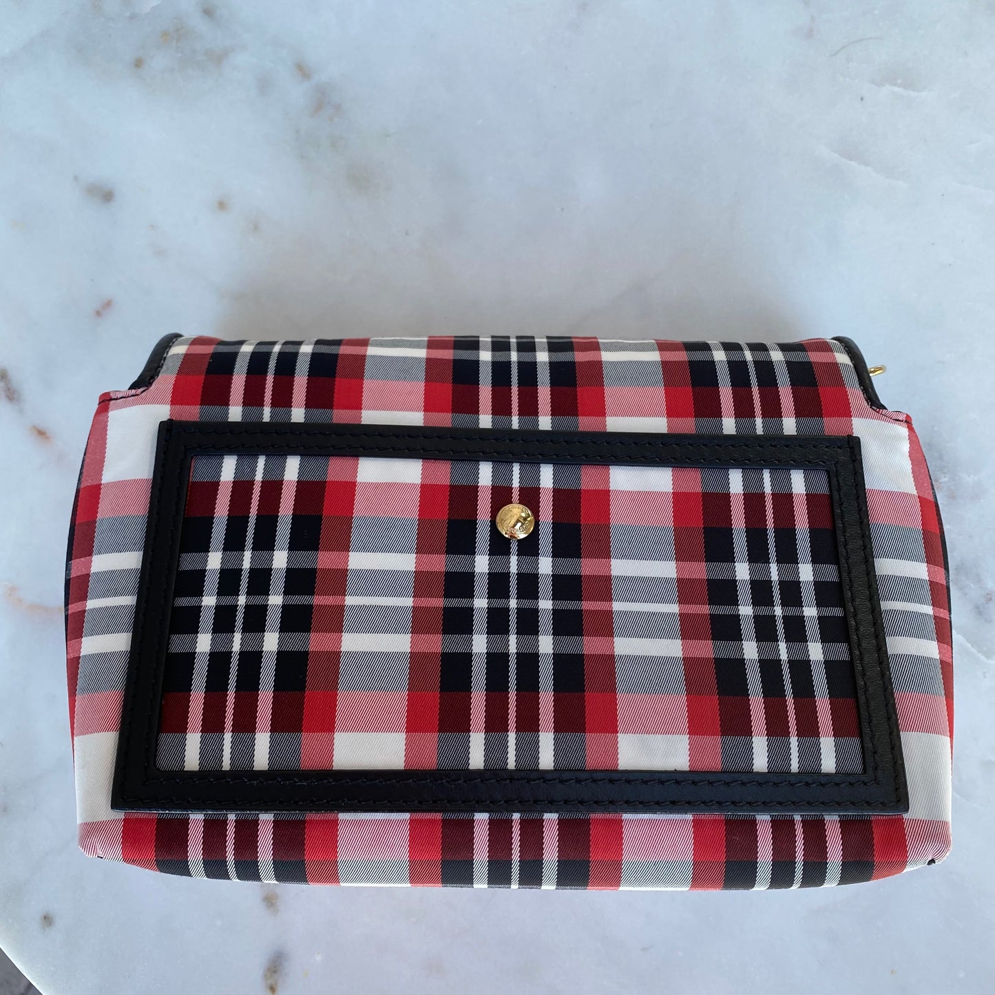 Burberry Red Check Hackberry Tartan Nylon Crossbody