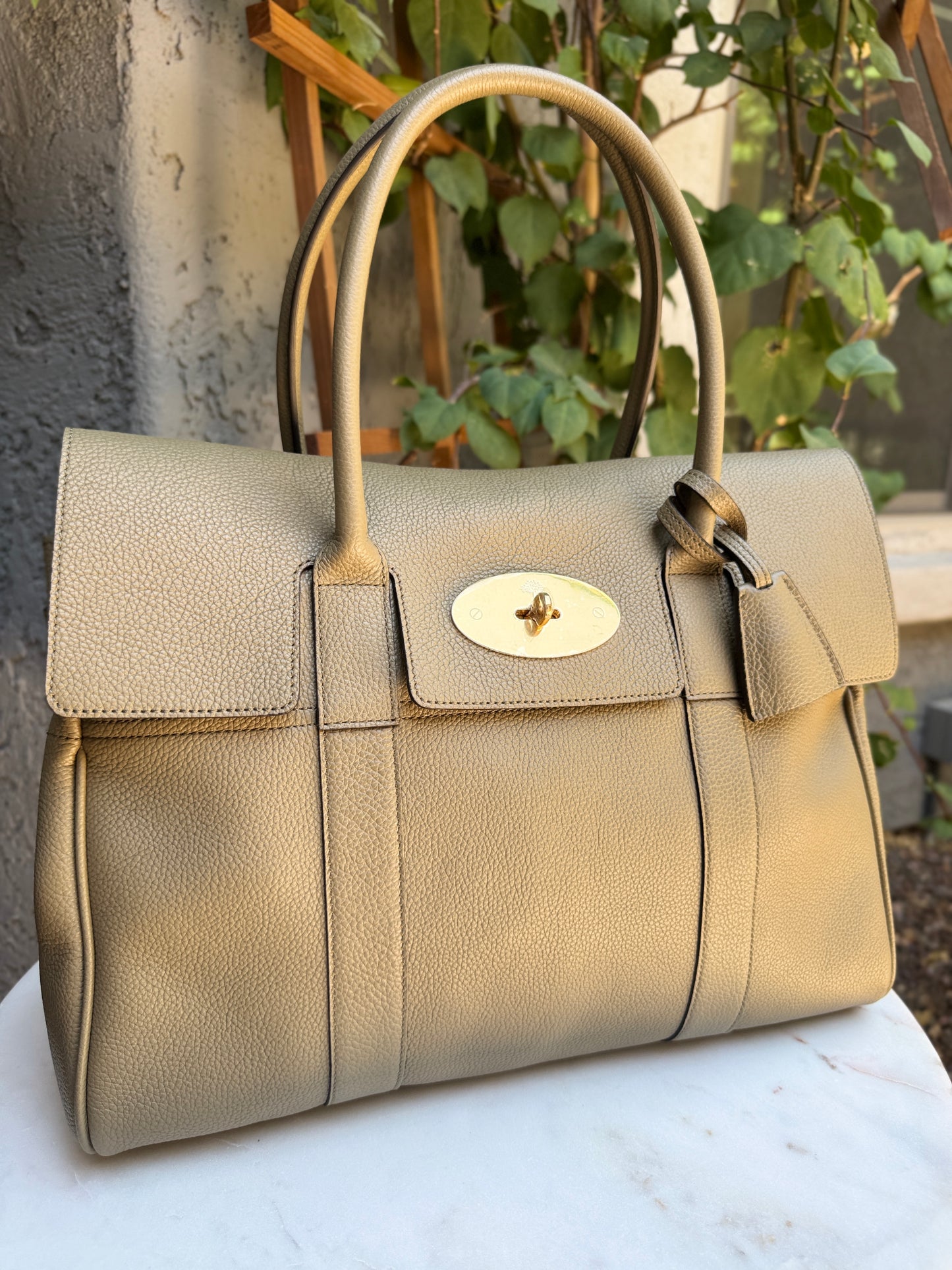 Mulberry Bayswater Grained Leather Satchel