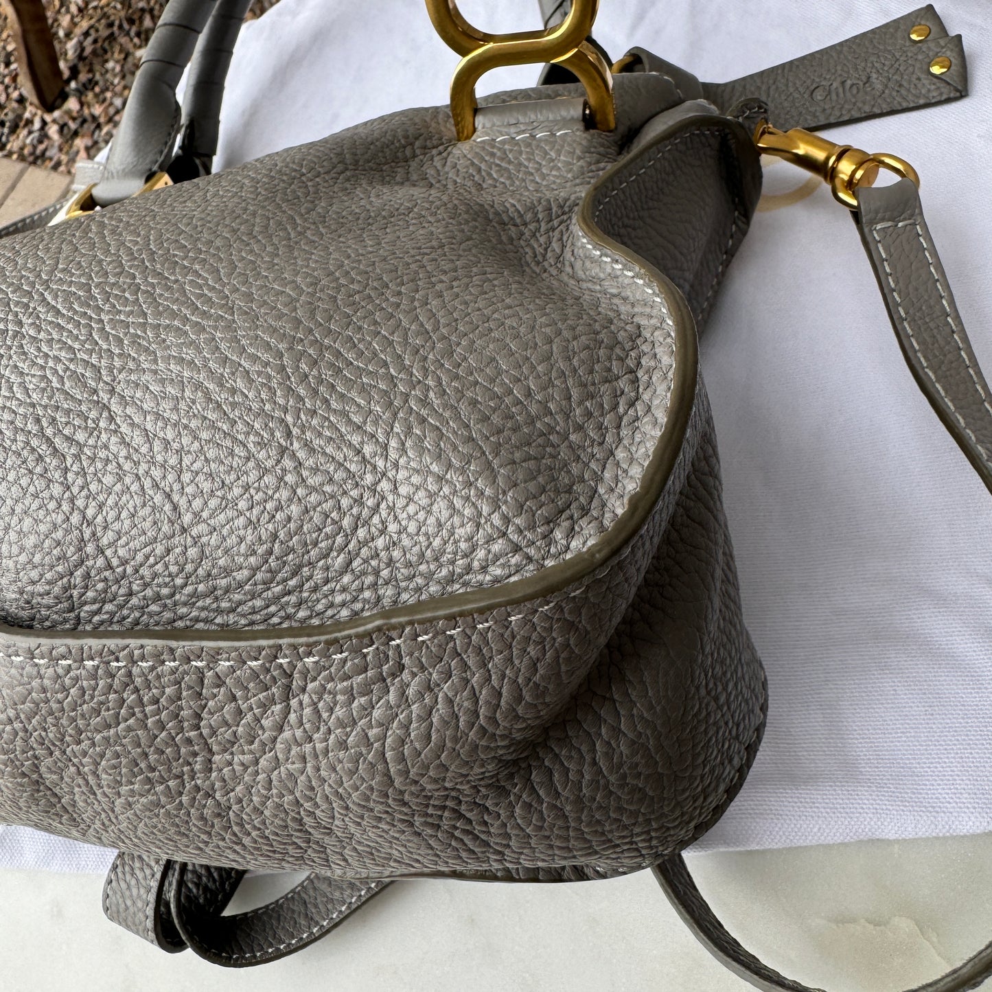 Chloé Small Marcie Double Carry Leather Crossbody