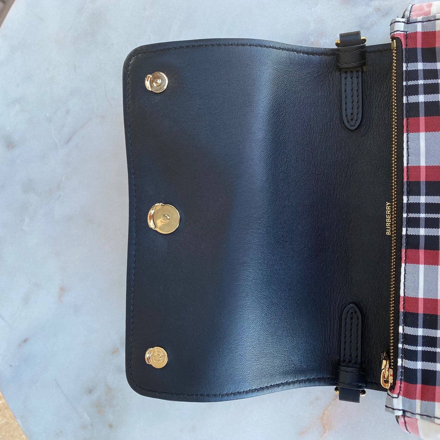 Burberry Red Check Hackberry Tartan Nylon Crossbody