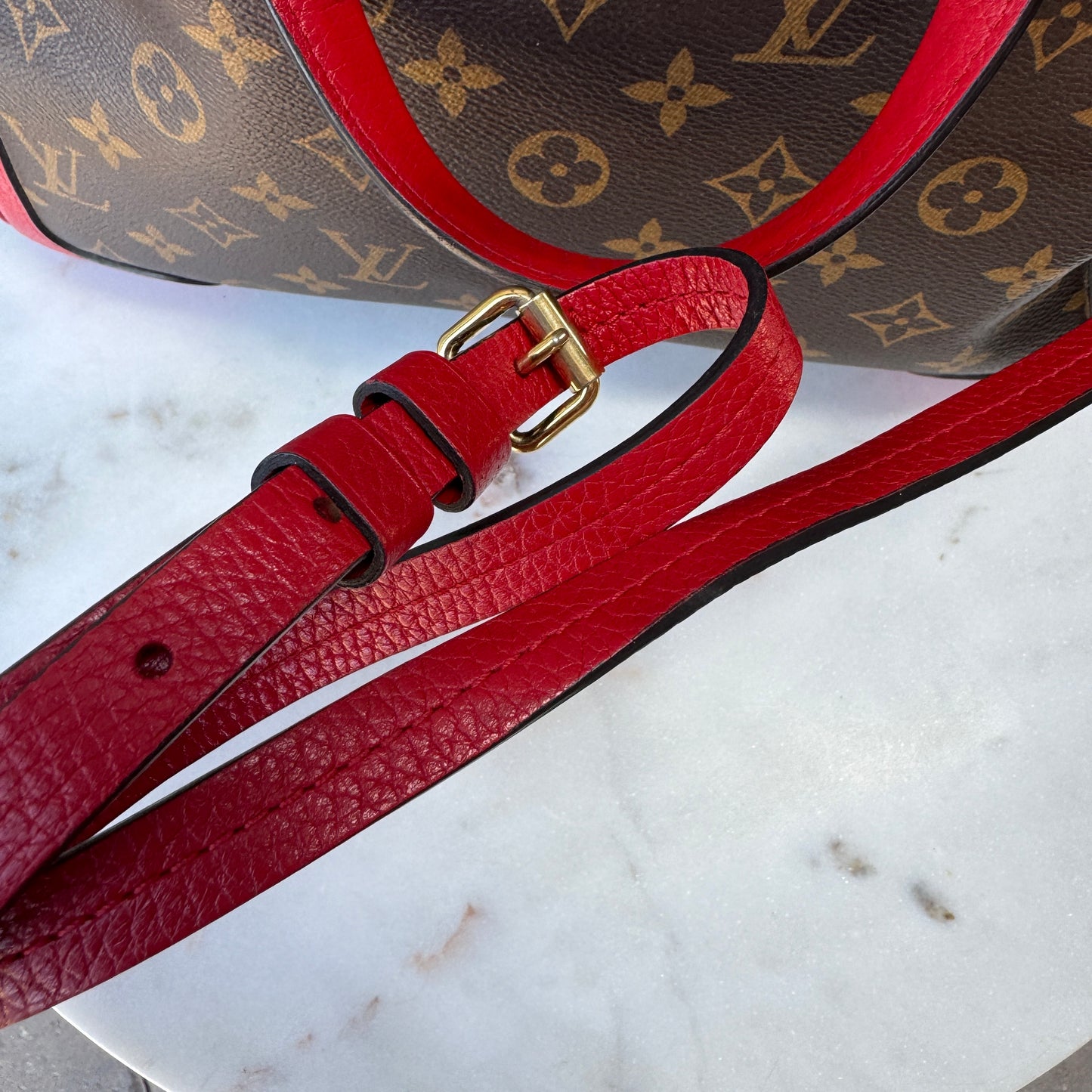 Louis Vuitton Leather and Monogram Canvas Retiro NM
