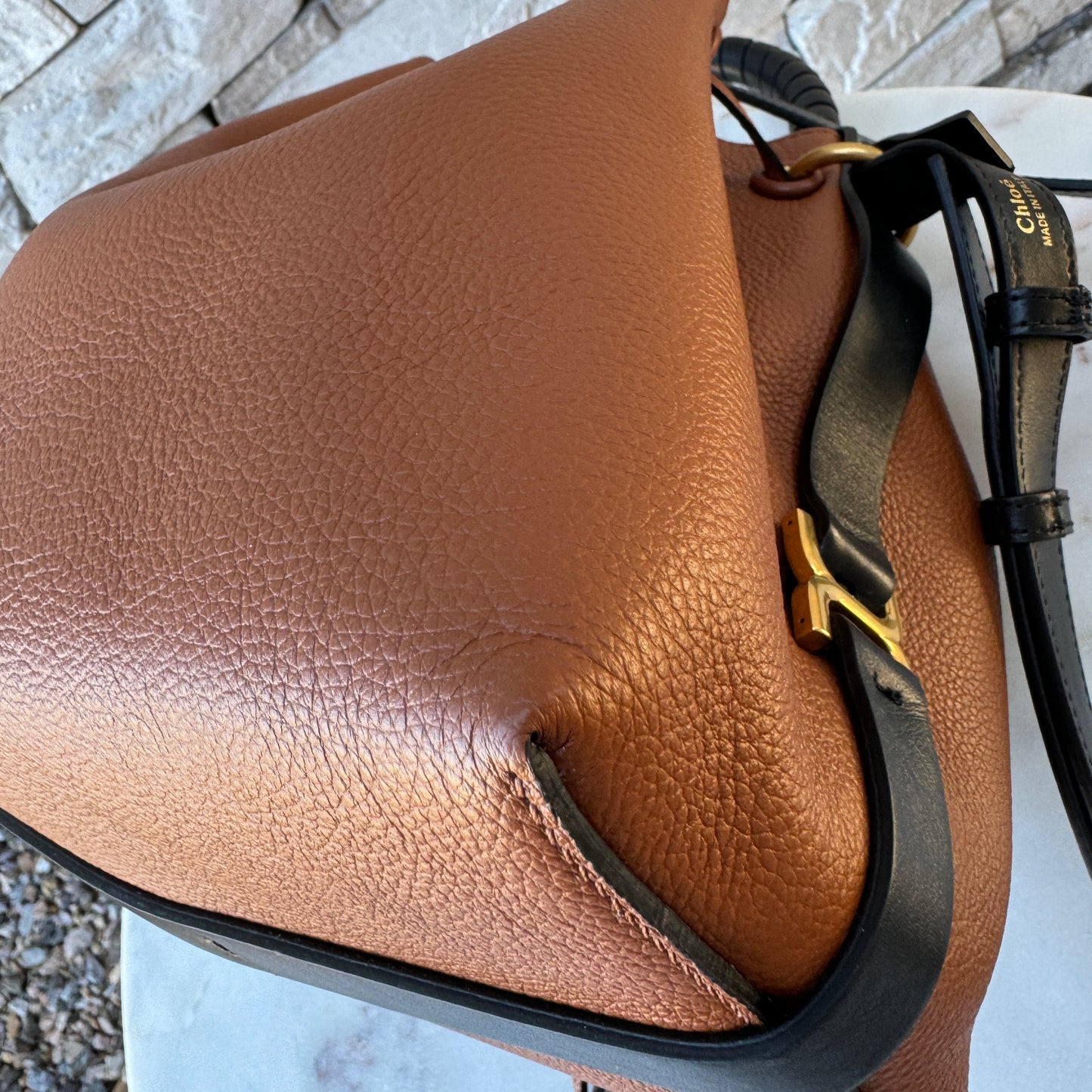 Chloé Marcie Leather Bucket Bag