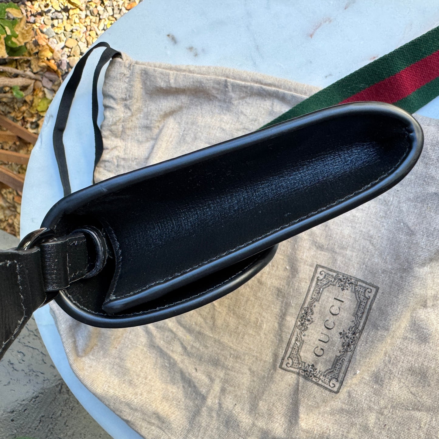 Gucci Azalea Calfskin Web Monochrome Horsebit 1955 Crossbody