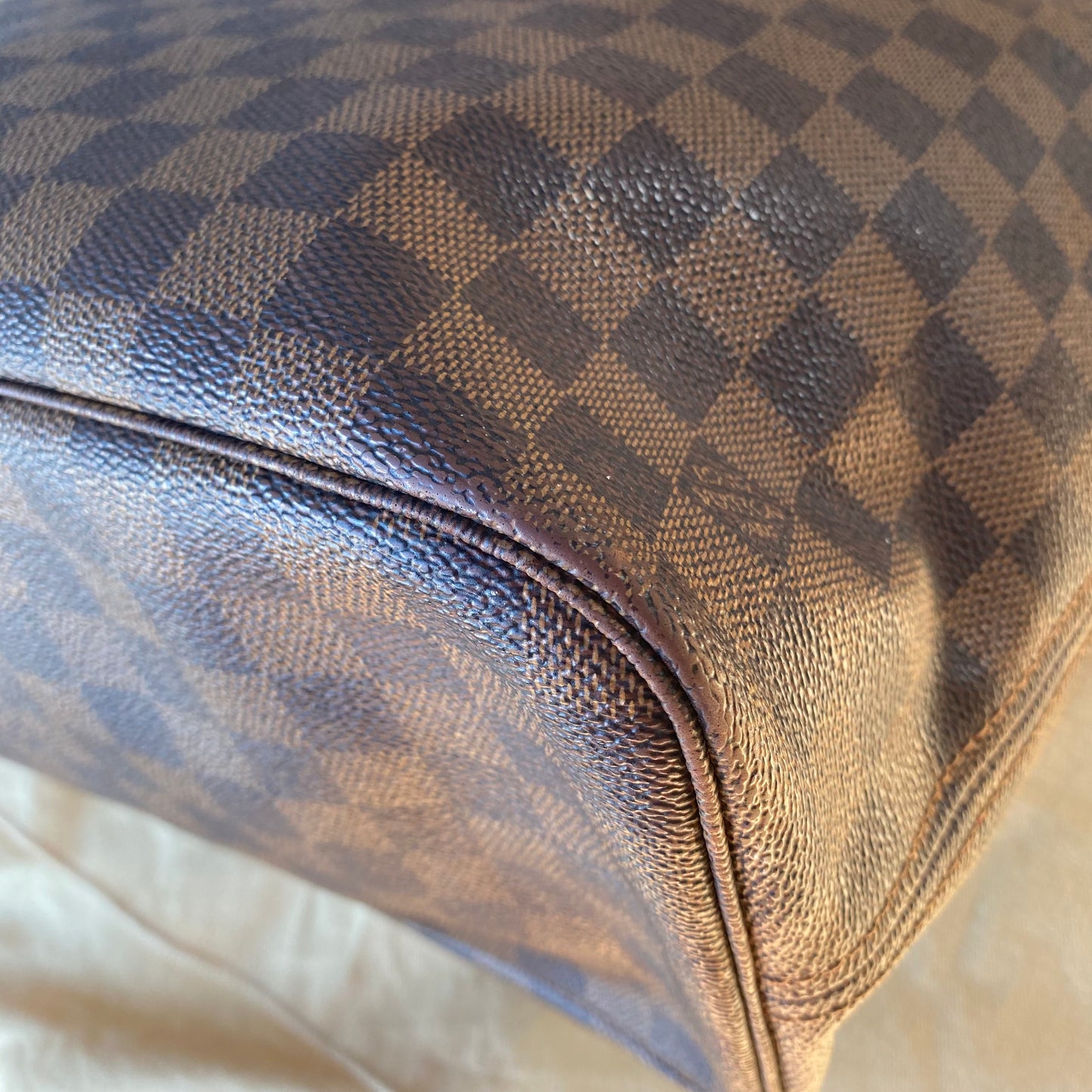 Louis Vuitton Damier Ebene Neverfull MM Tote