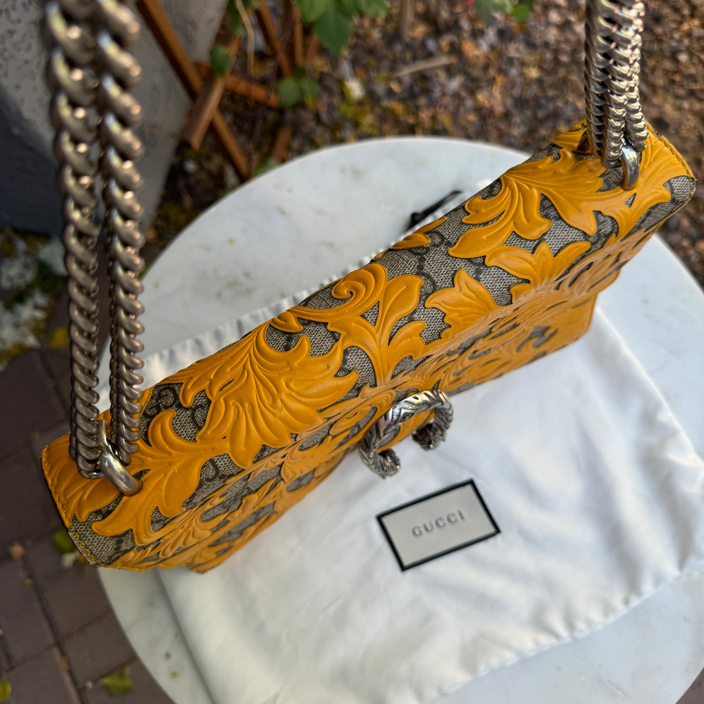 Gucci GG Supreme Arabesque Medium Dionysus Shoulder Bag