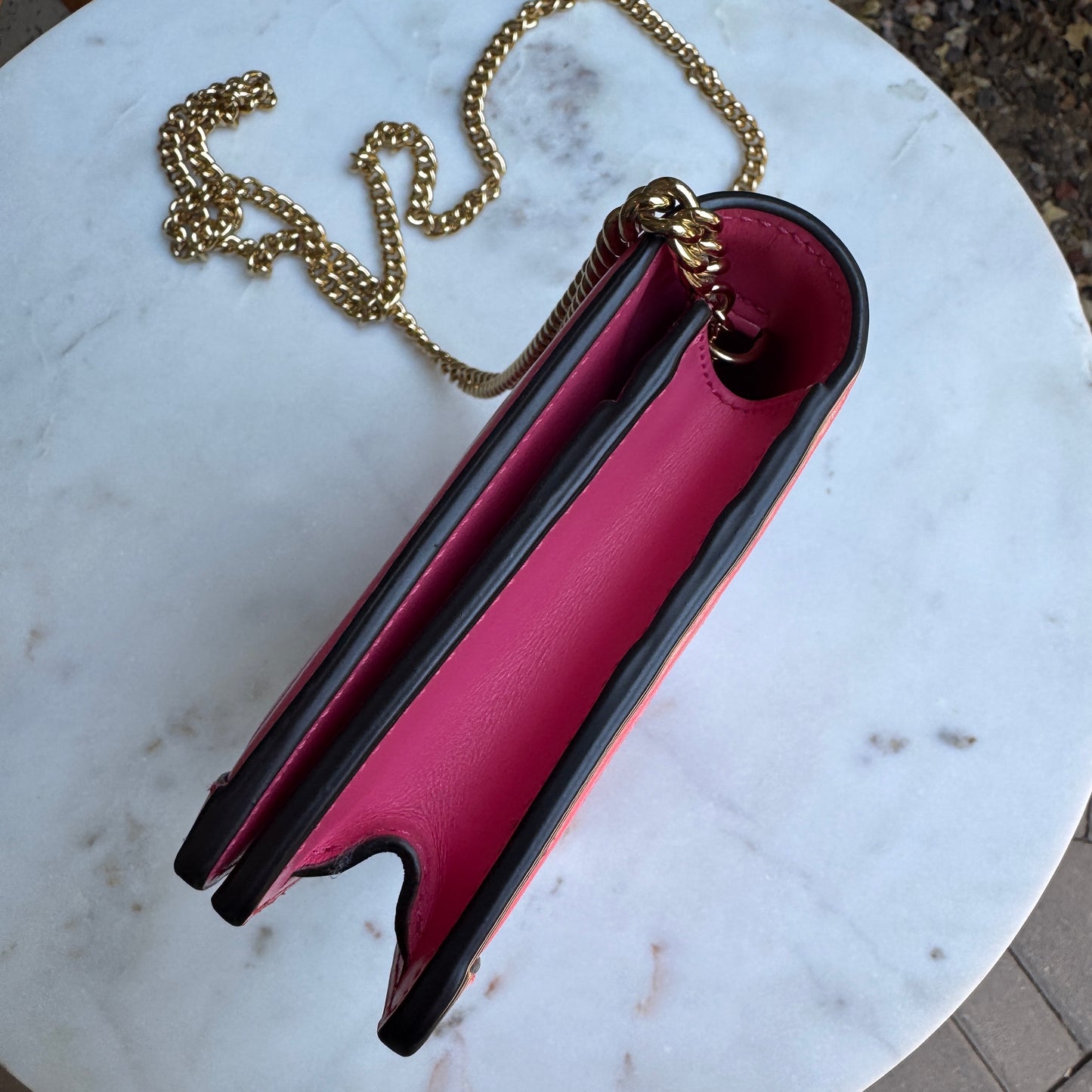 Gucci GG Matelassé Chain Wallet WOC Crossbody