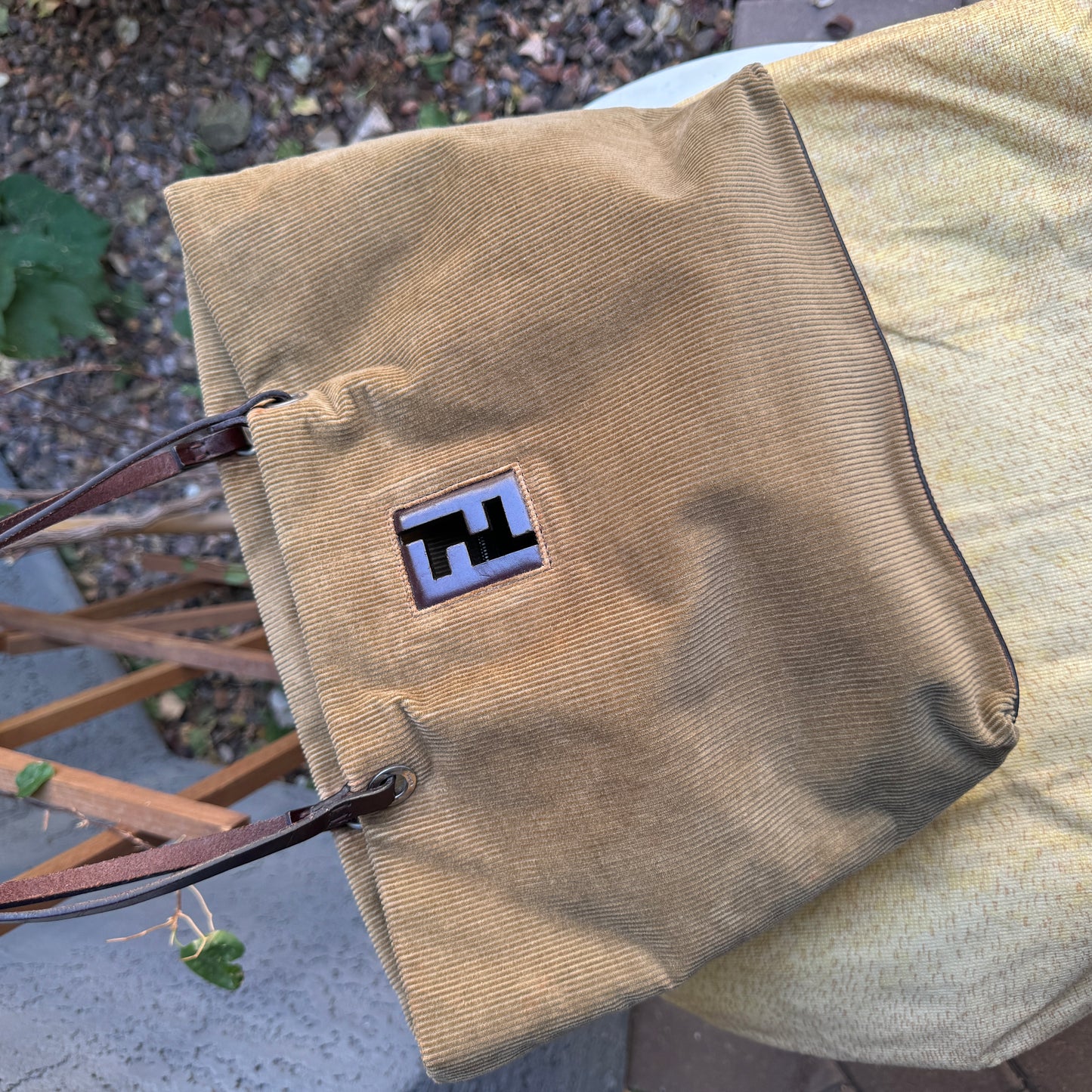 Fendi Vintage Corduroy Tote