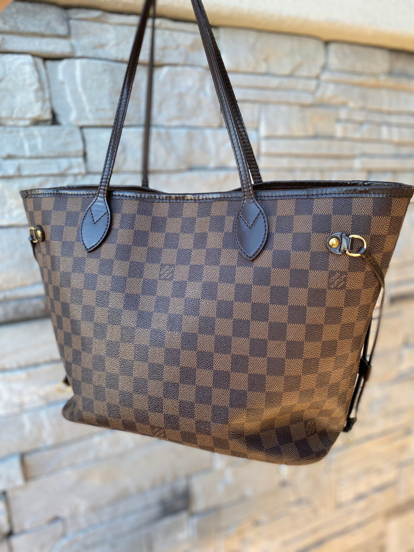 Louis Vuitton Damier Ebene Neverfull MM Tote