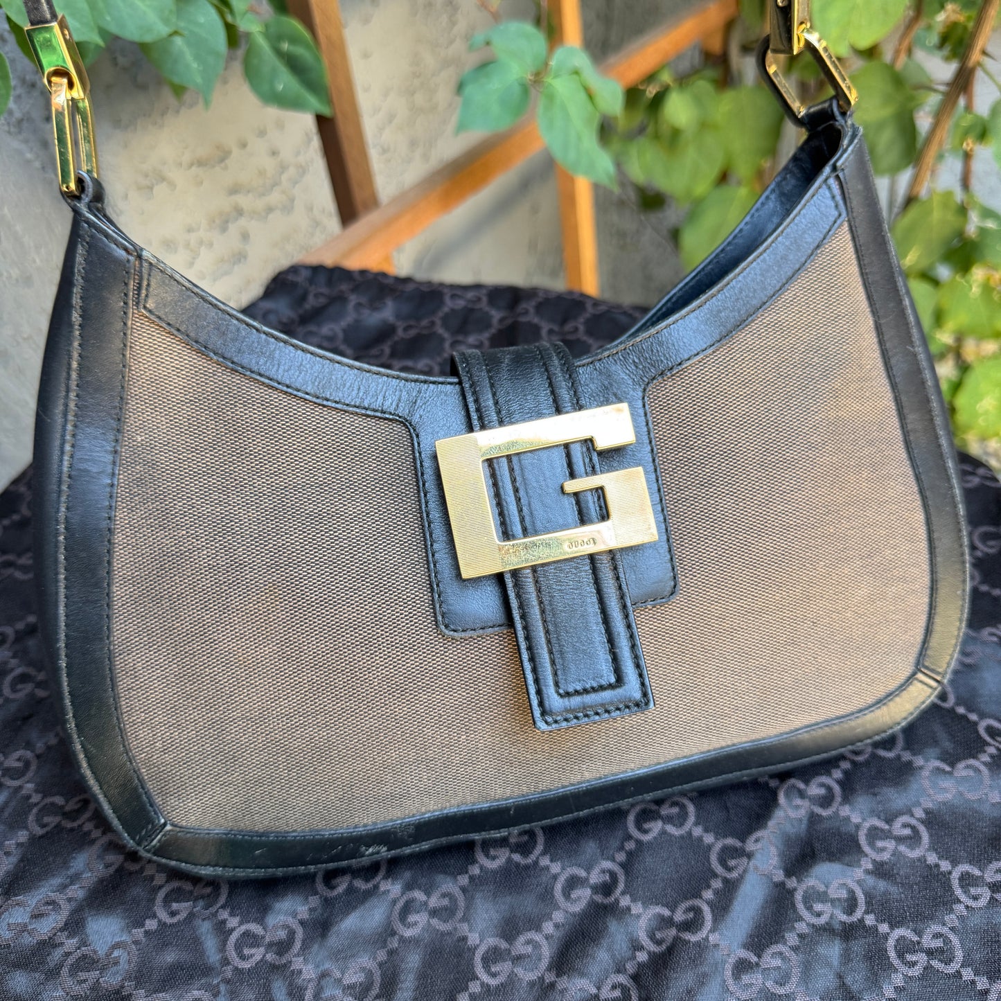 Gucci Vintage G Square Logo Shoulder Bag