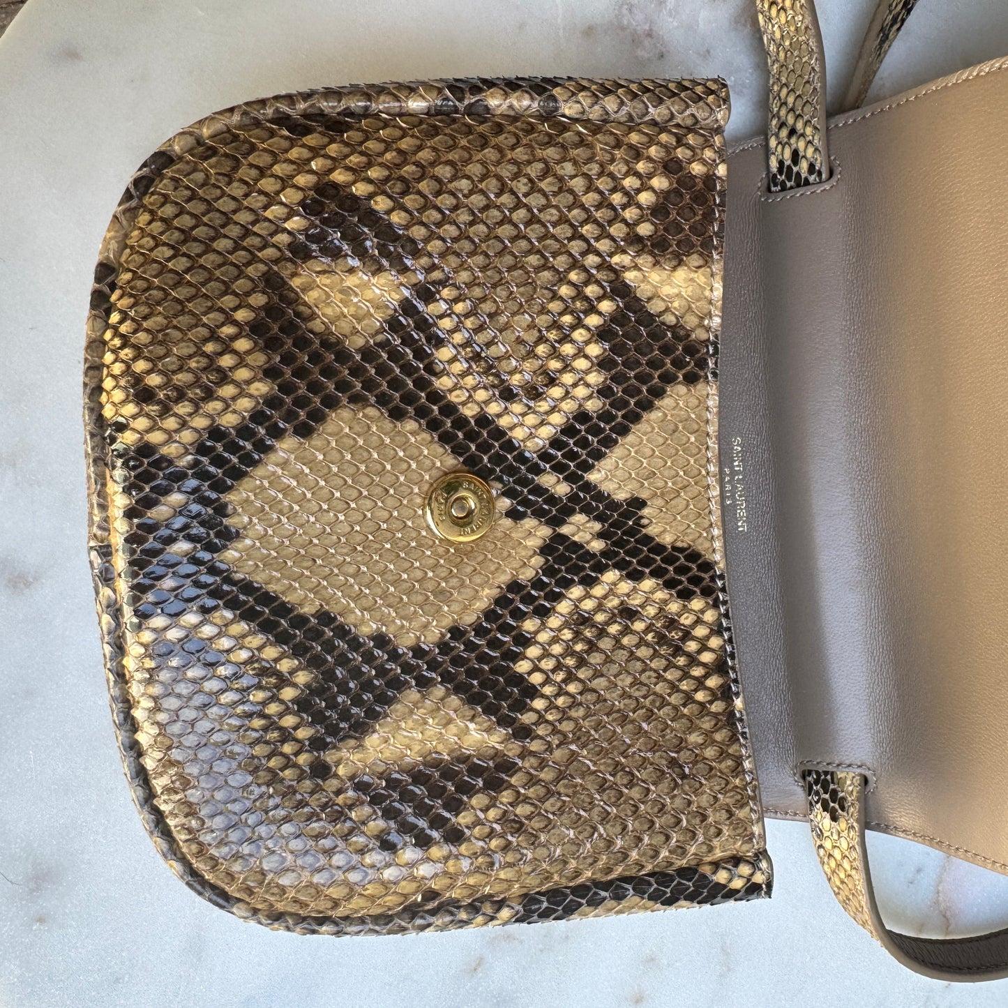 Saint Laurent Kaia Python Crossbody