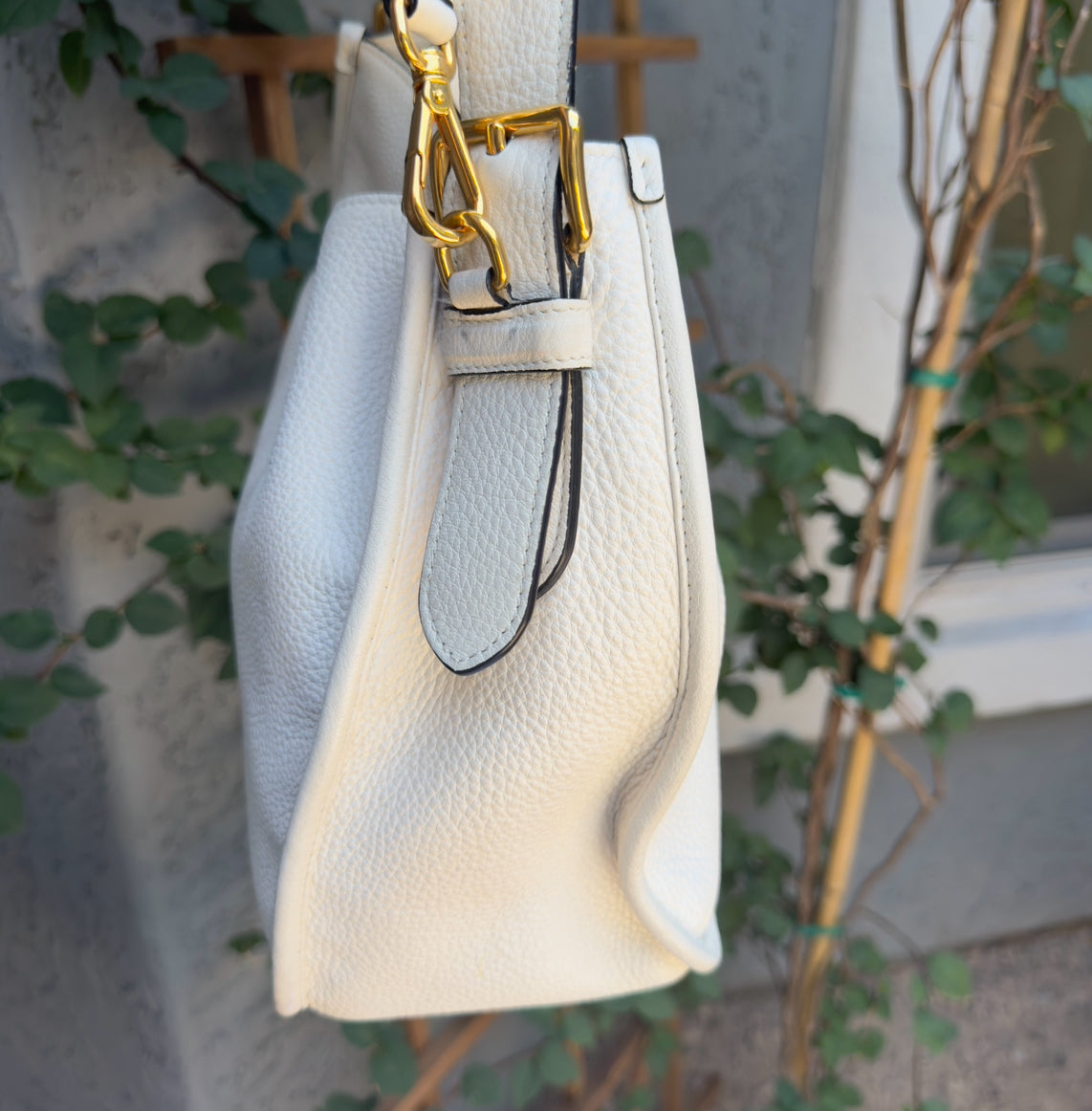 Prada Vitello Daino Phenix Nylon Web Stripe Crossbody