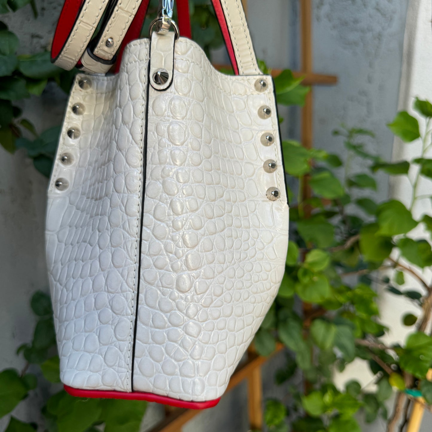 Christian Louboutin Mini Cabarock Embossed Croc Crossbody