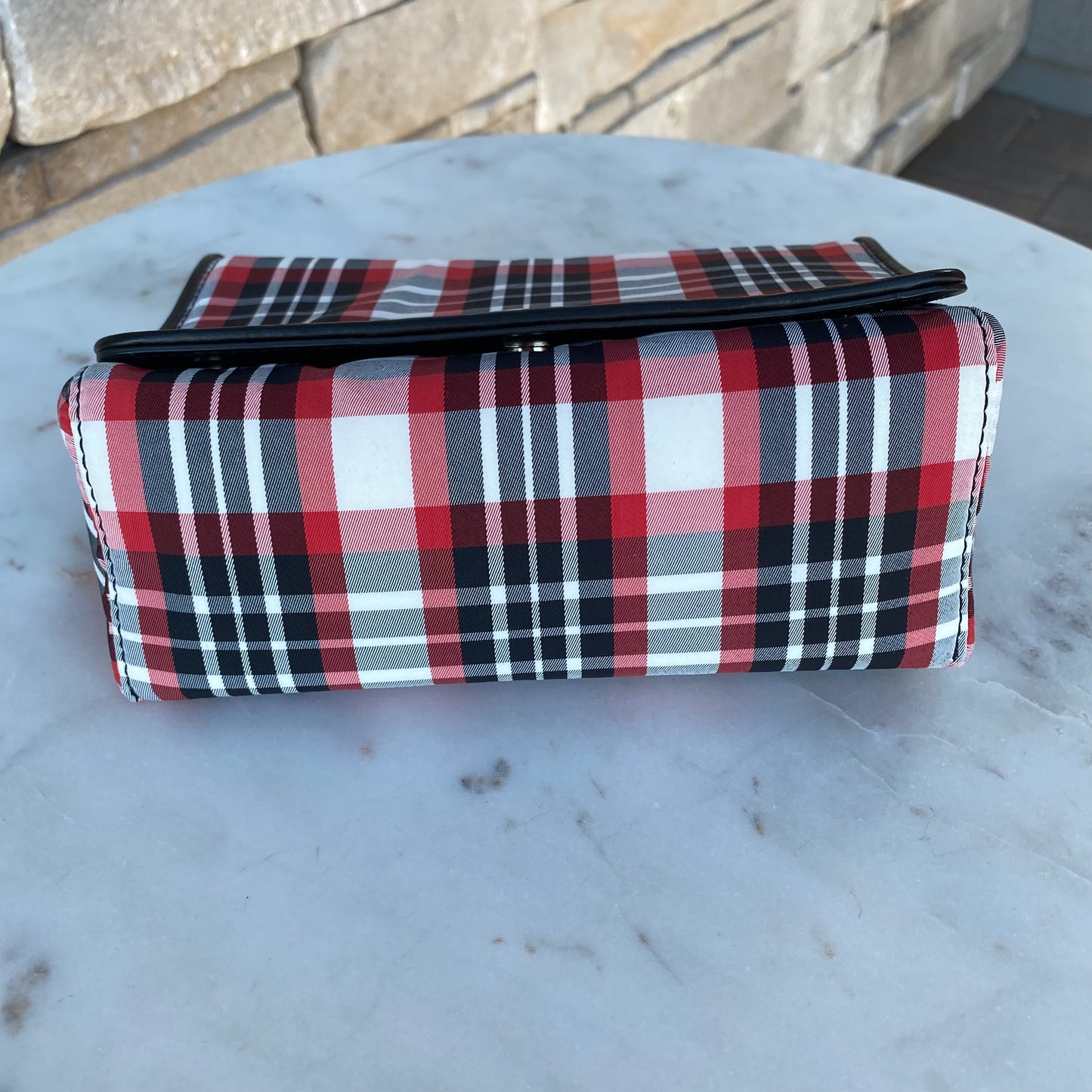 Burberry Red Check Hackberry Tartan Nylon Crossbody