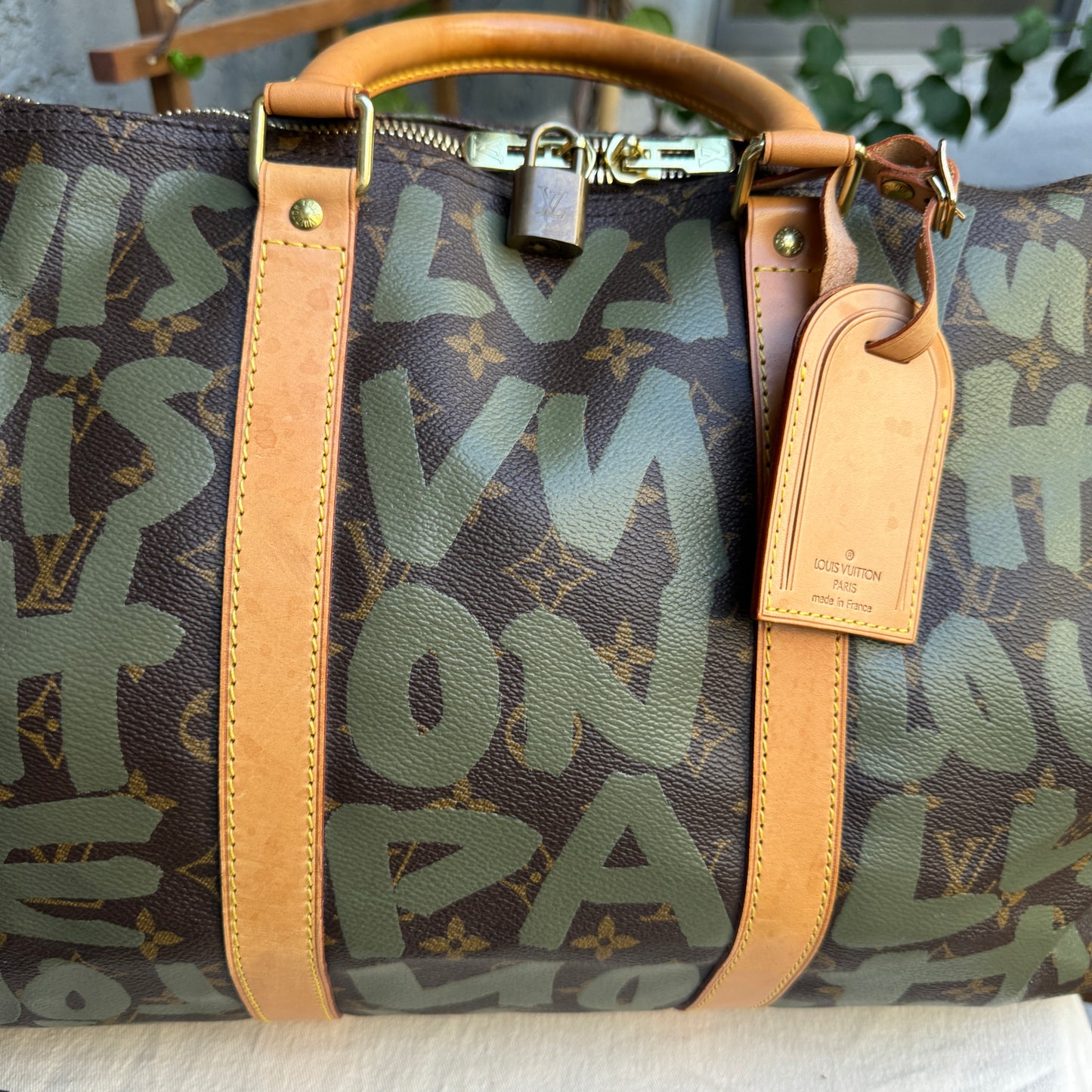 Louis Vuitton Limited Edition Monogram Graffiti 50 Keepall Duffel