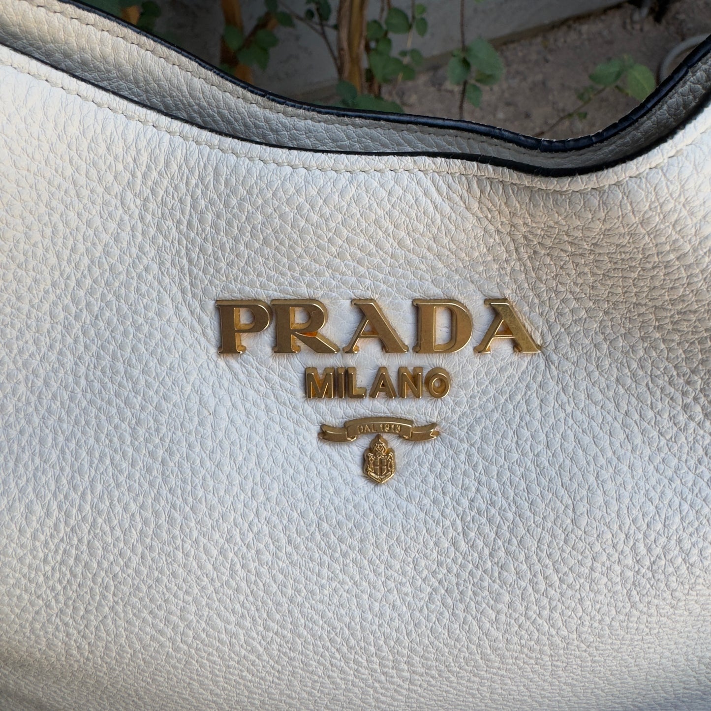 Prada Vitello Daino Phenix Nylon Web Stripe Crossbody
