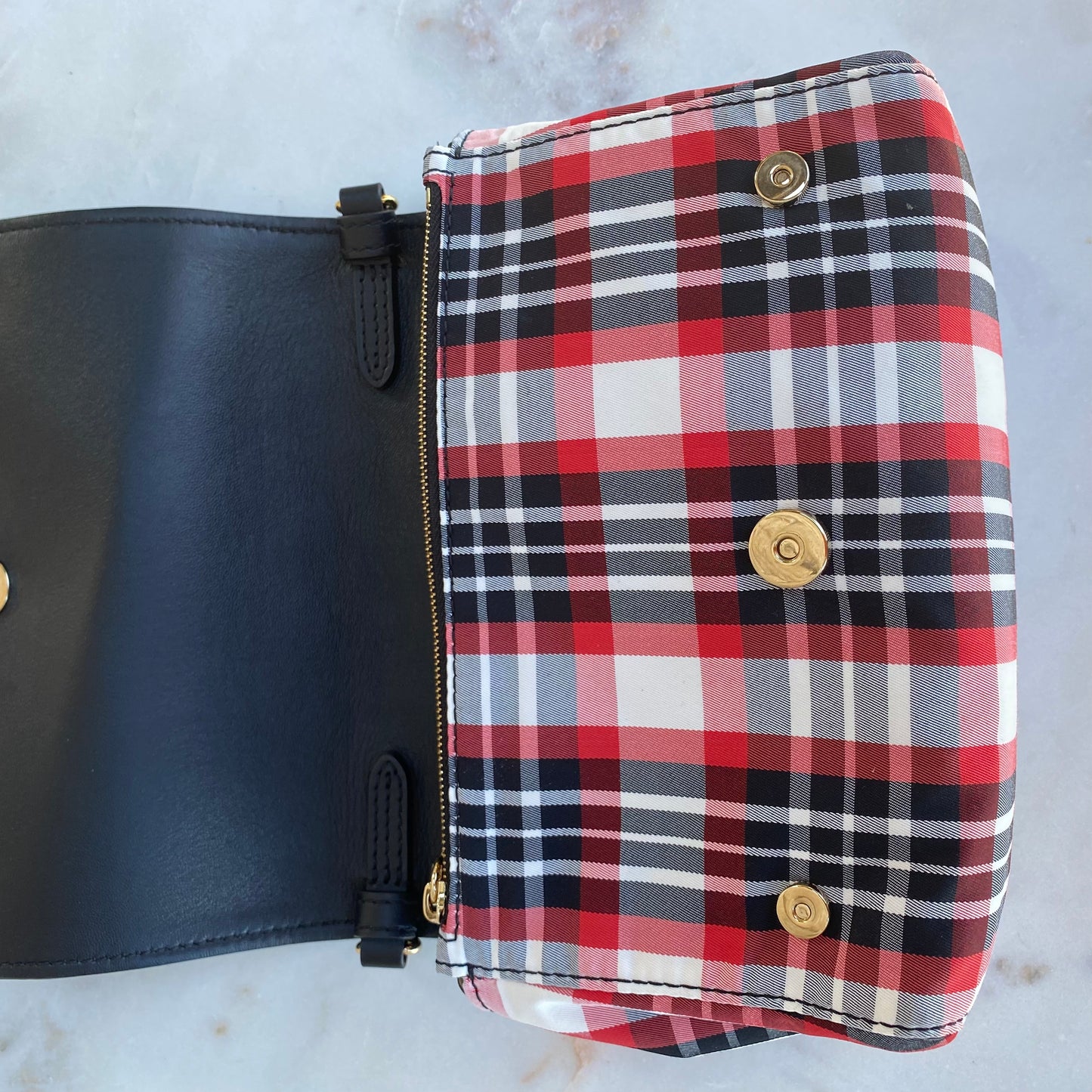 Burberry Red Check Hackberry Tartan Nylon Crossbody