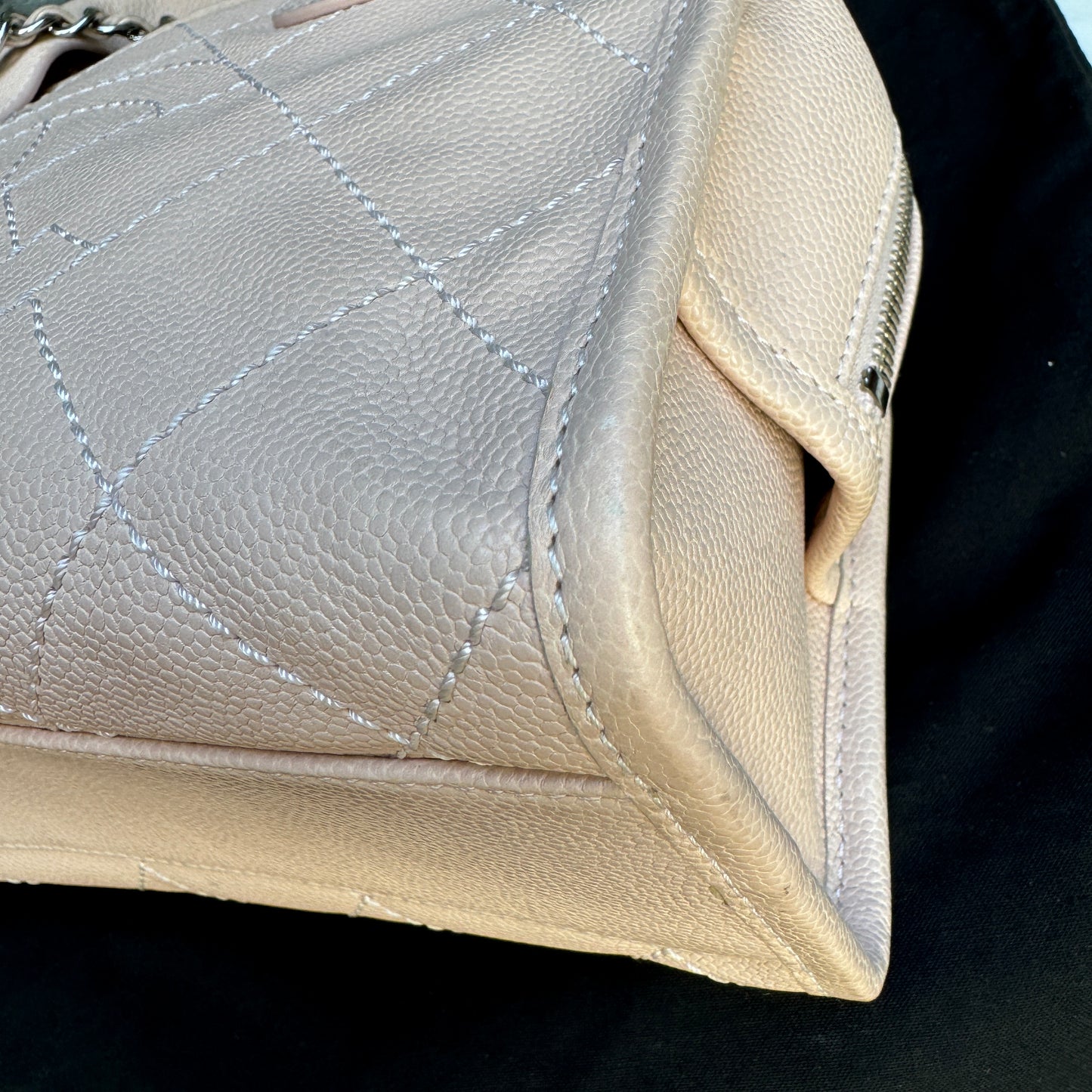 Chanel Small Deauville Caviar Bowling Bag