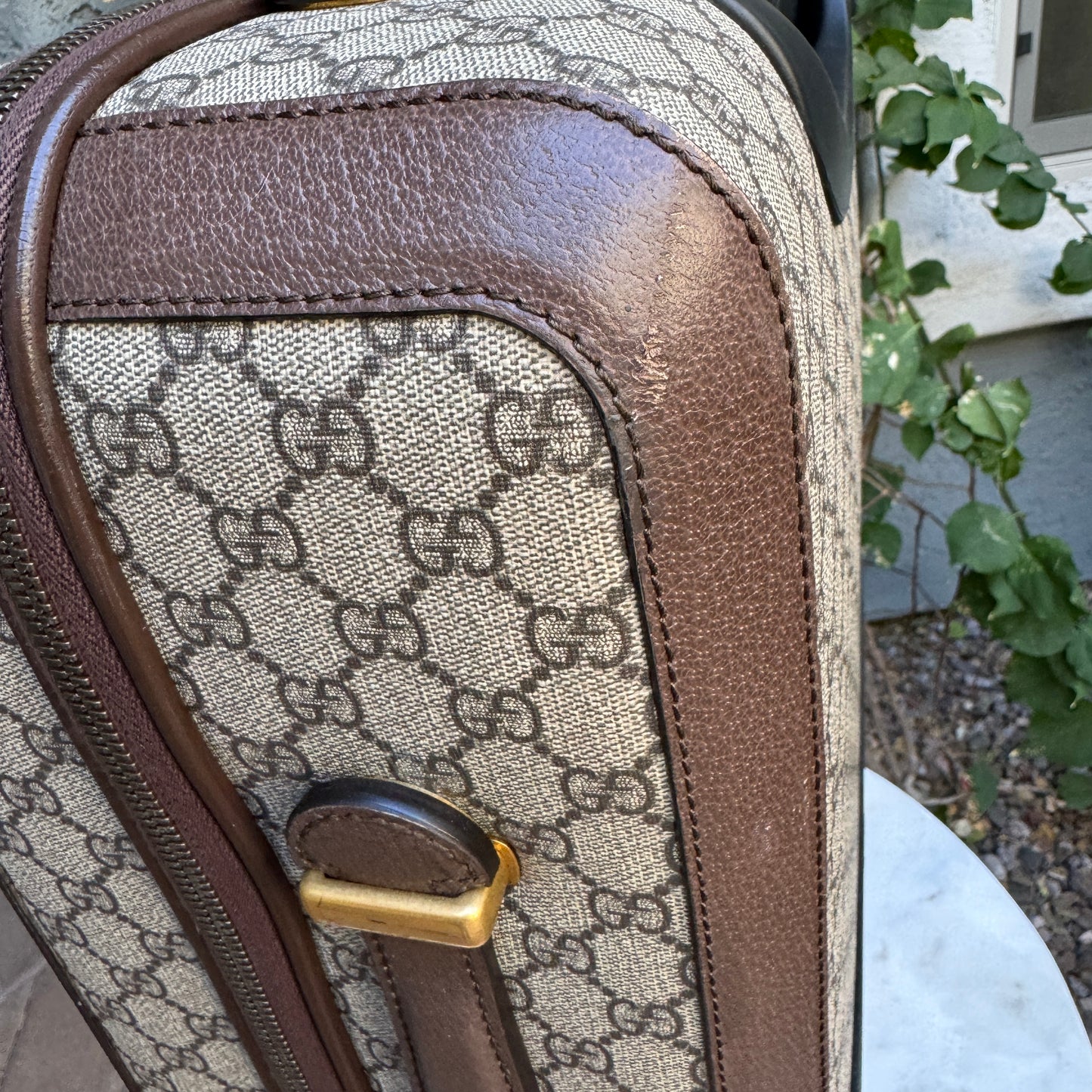 Gucci Savoy Small Monogram Trolley Suitcase