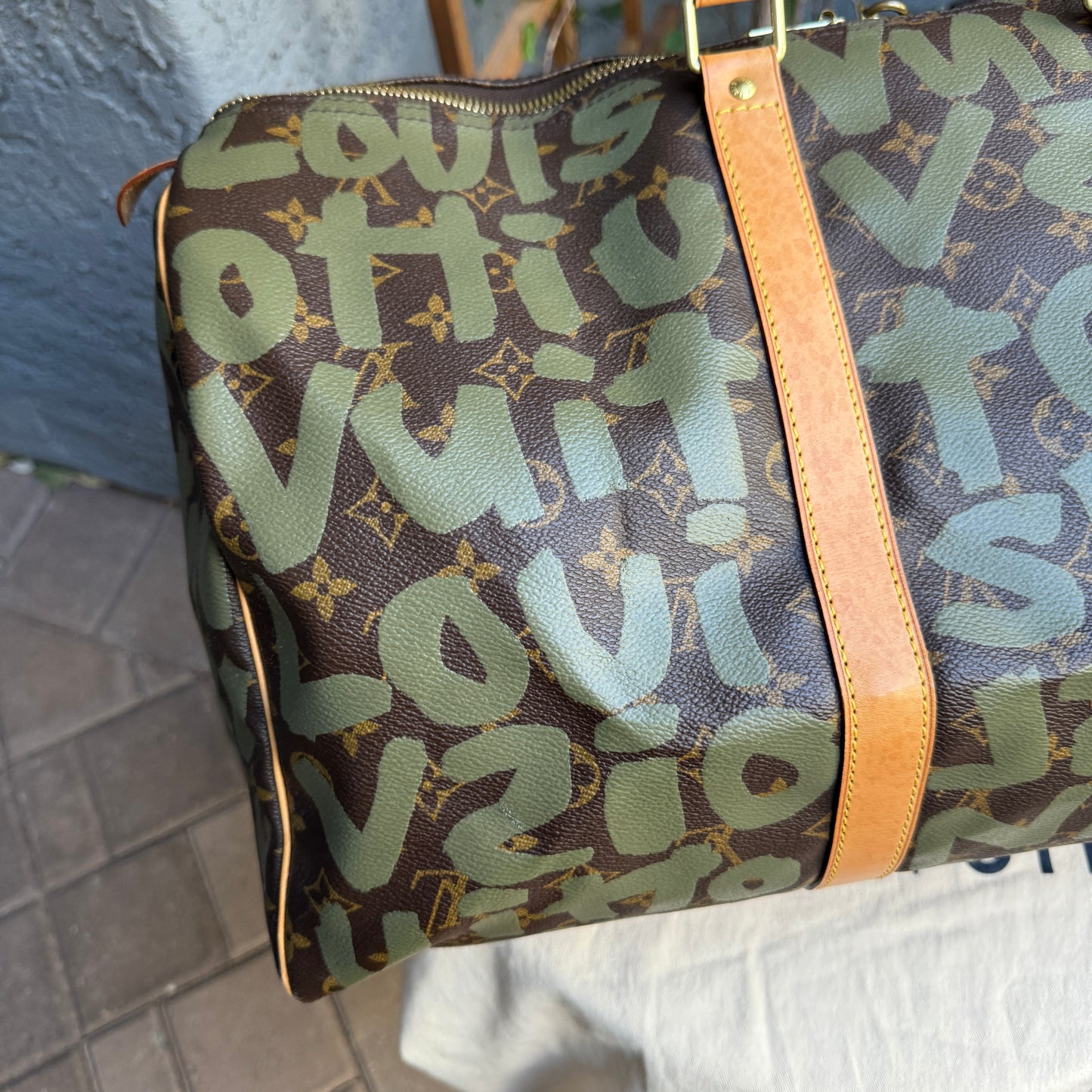 Louis Vuitton Limited Edition Monogram Graffiti 50 Keepall Duffel