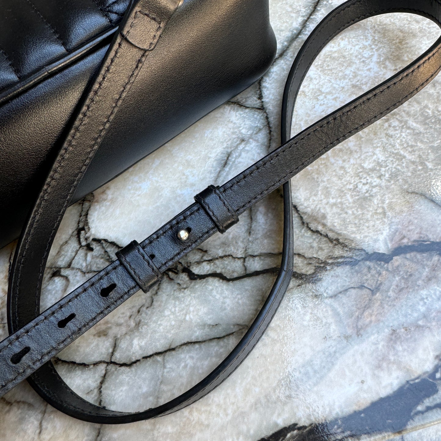 Gucci Calfskin Matelasse Aria Small GG Marmont Chain Shoulder Bag