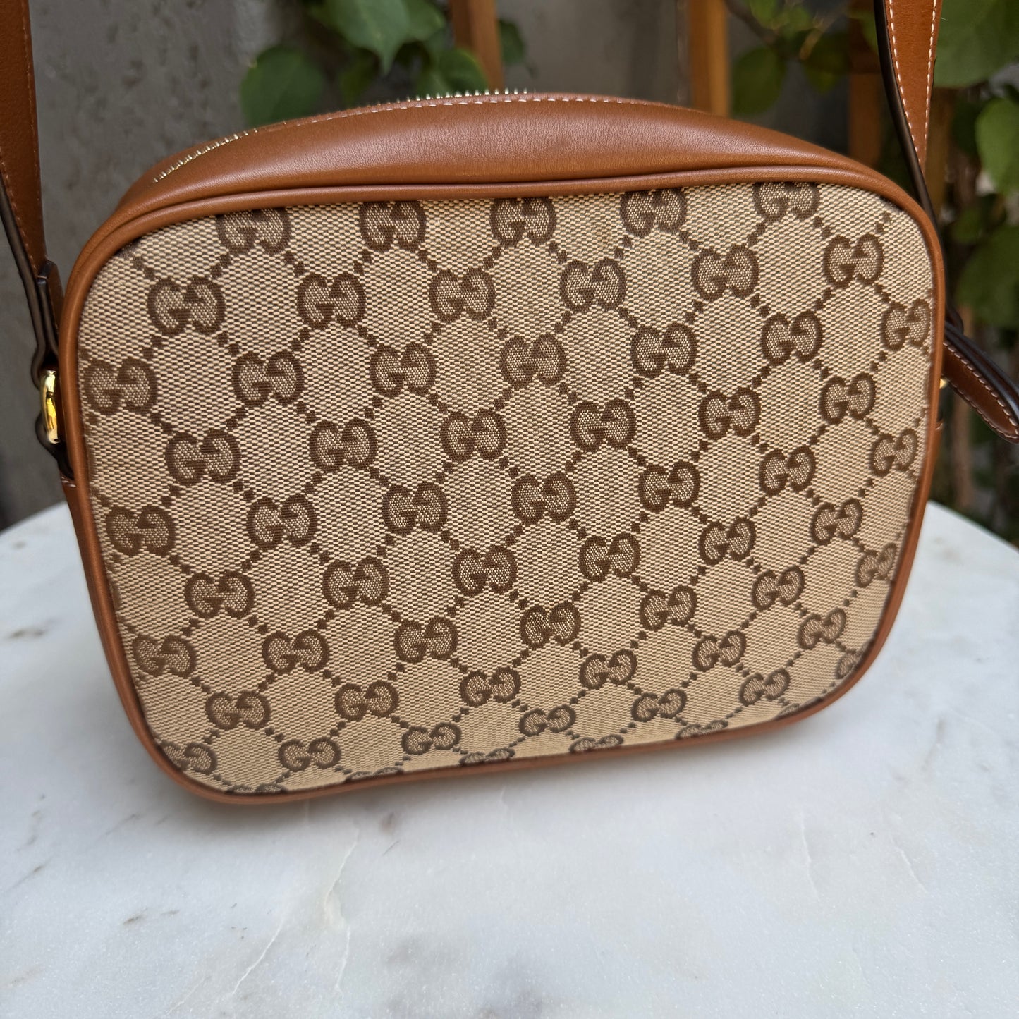 Gucci Blondie Monogram GG Canvas Camera Bag