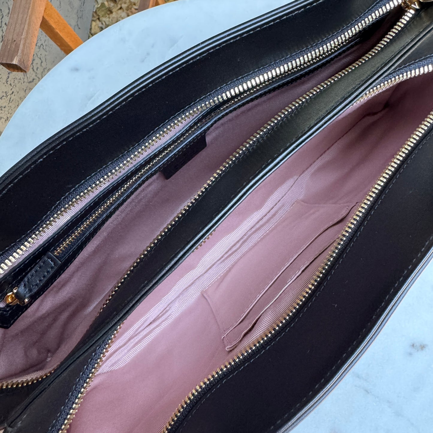 Gucci Arli Leather GG Shoulder Bag