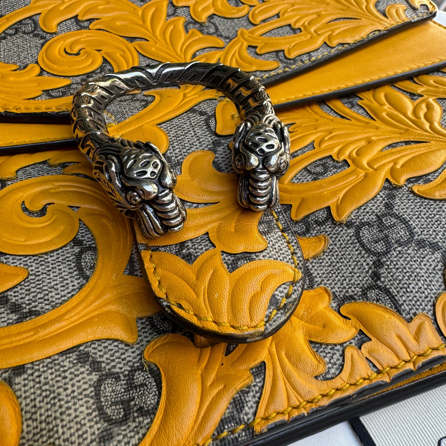 Gucci GG Supreme Arabesque Medium Dionysus Shoulder Bag