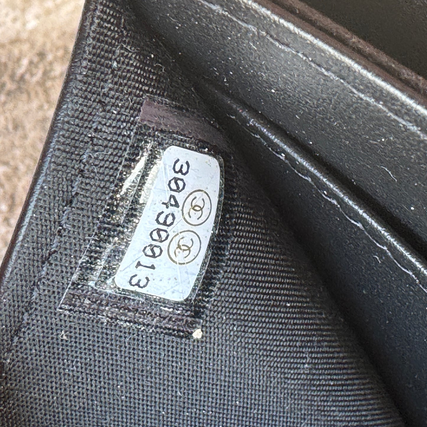 Chanel Camellia Caviar Leather Compact Wallet