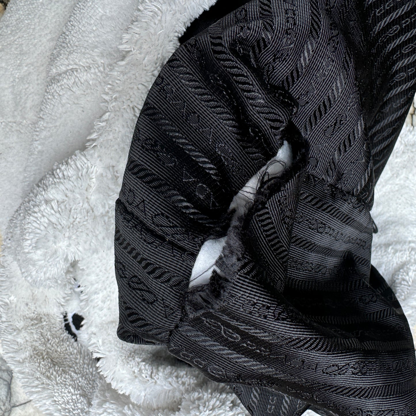 Prada Logo Terry Cloth Tote