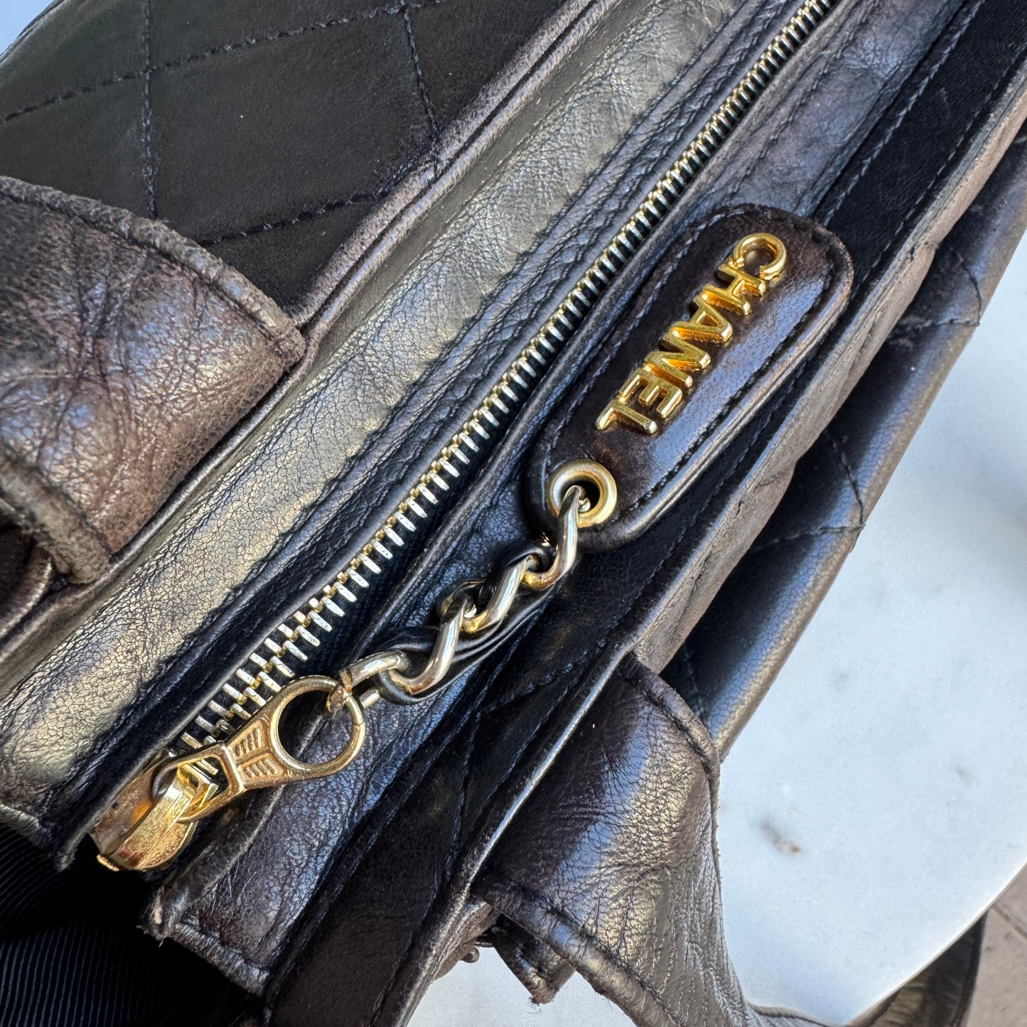 Chanel Quilted Lambskin Leather Vintage CC Flap Shoulder Bag