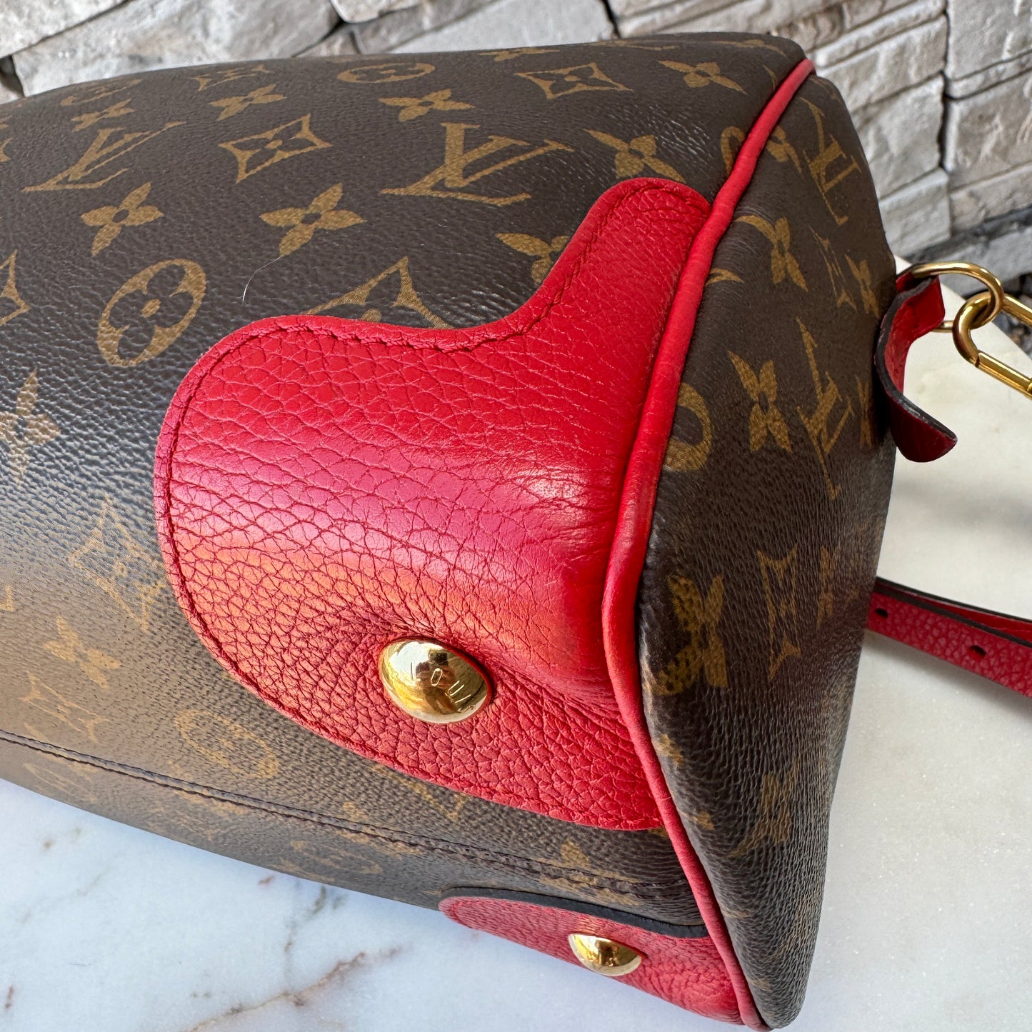 Louis Vuitton Leather and Monogram Canvas Retiro NM