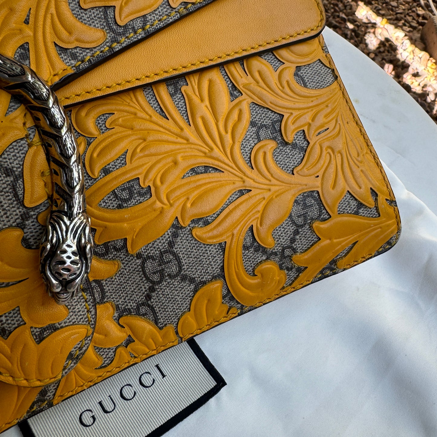 Gucci GG Supreme Arabesque Medium Dionysus Shoulder Bag