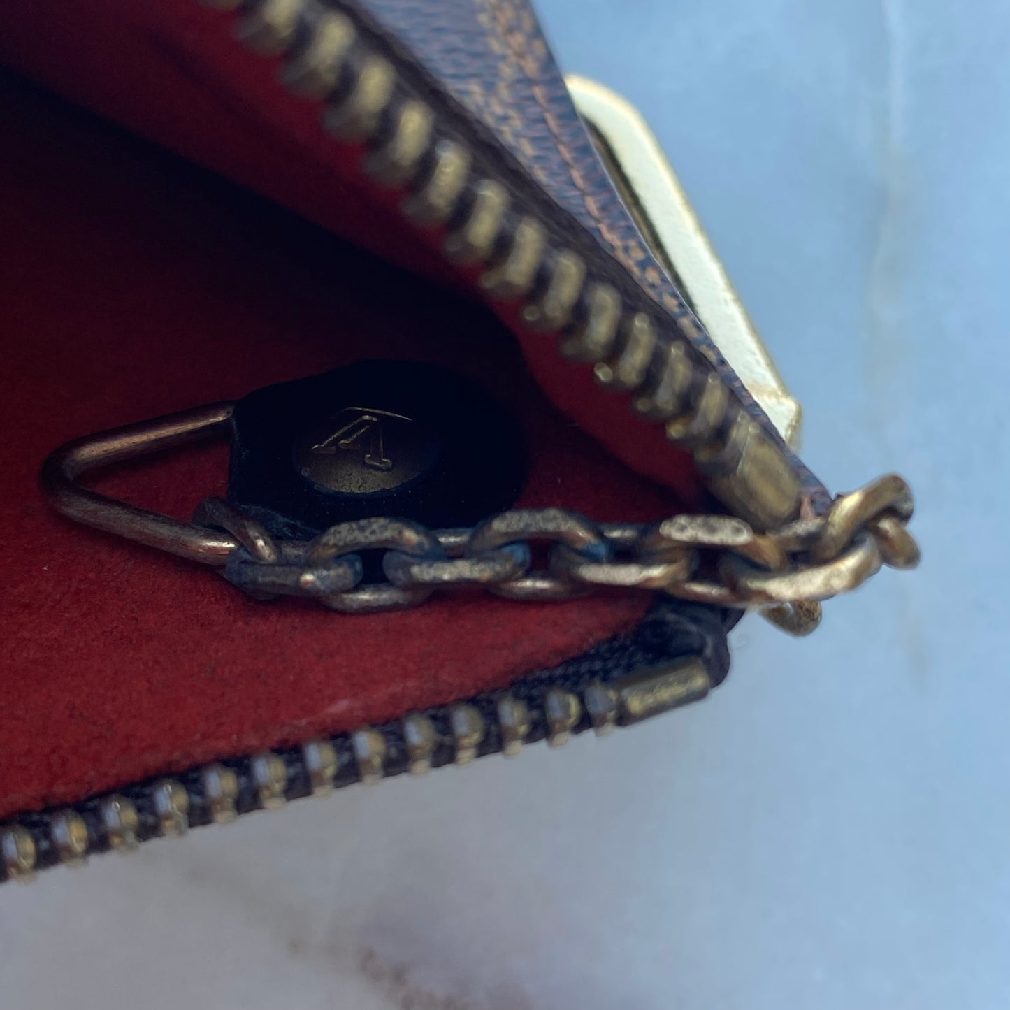 Louis Vuitton Damier Ebene Vintage Keychain Card Holder