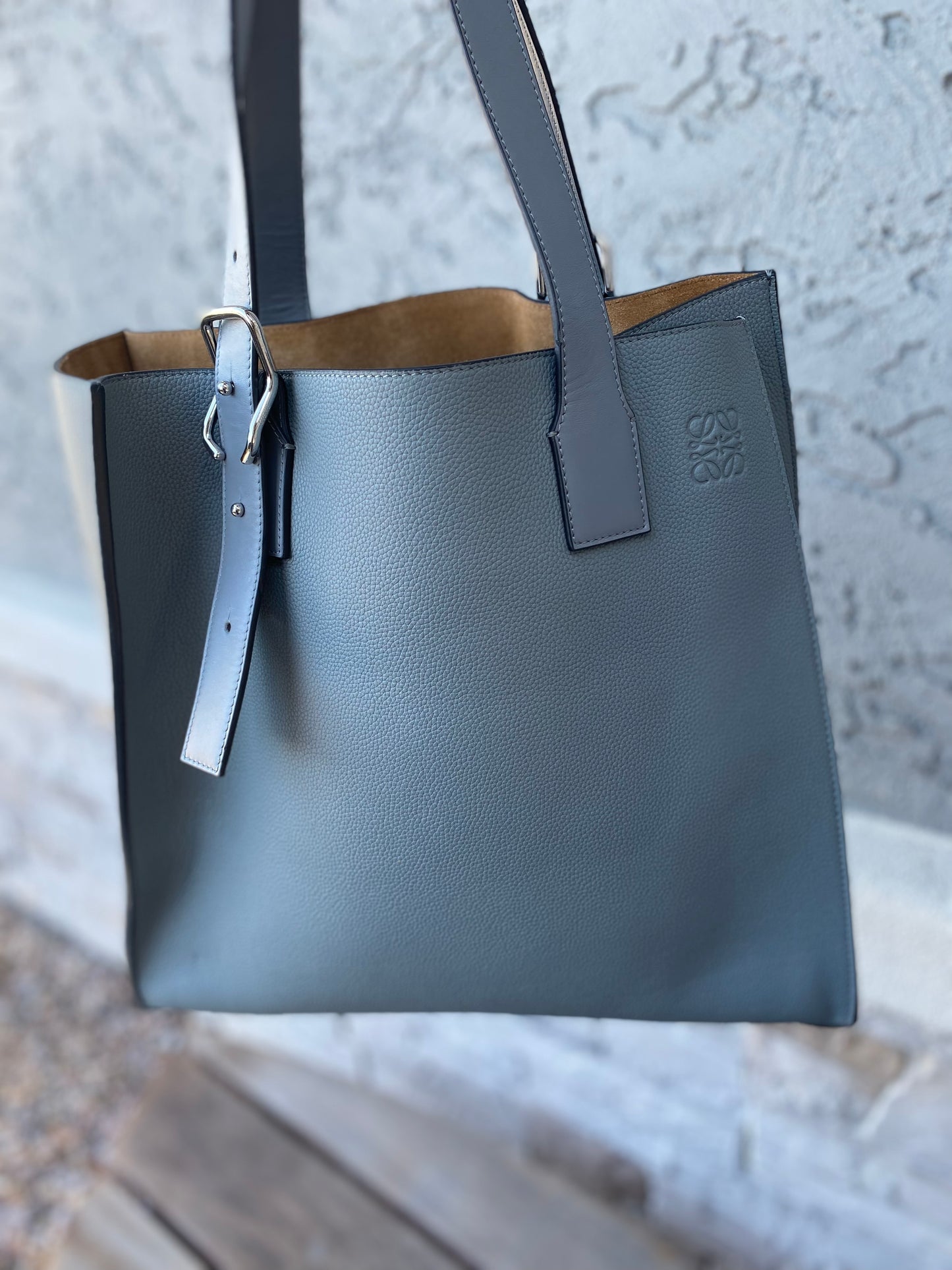 Loewe Soft Grained Calfskin Buckle Tote