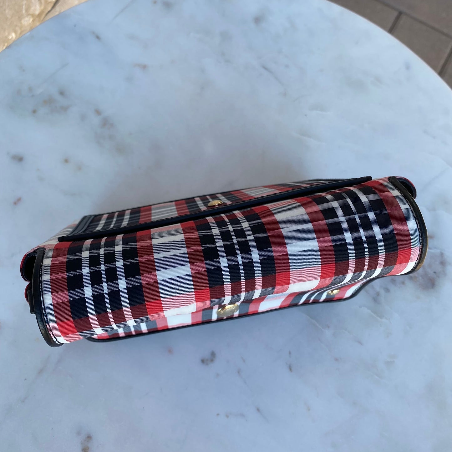 Burberry Red Check Hackberry Tartan Nylon Crossbody
