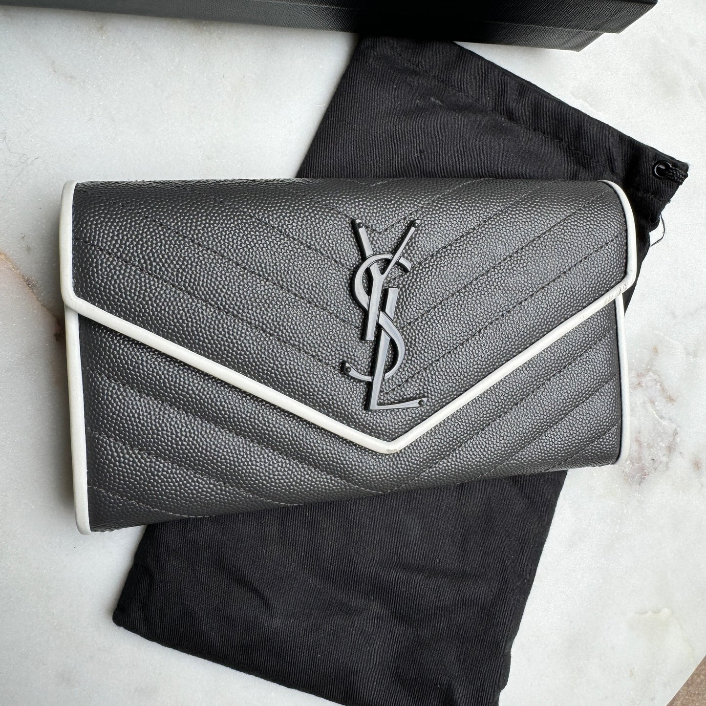 Saint Laurent Large Envelope Bicolor Wallet
