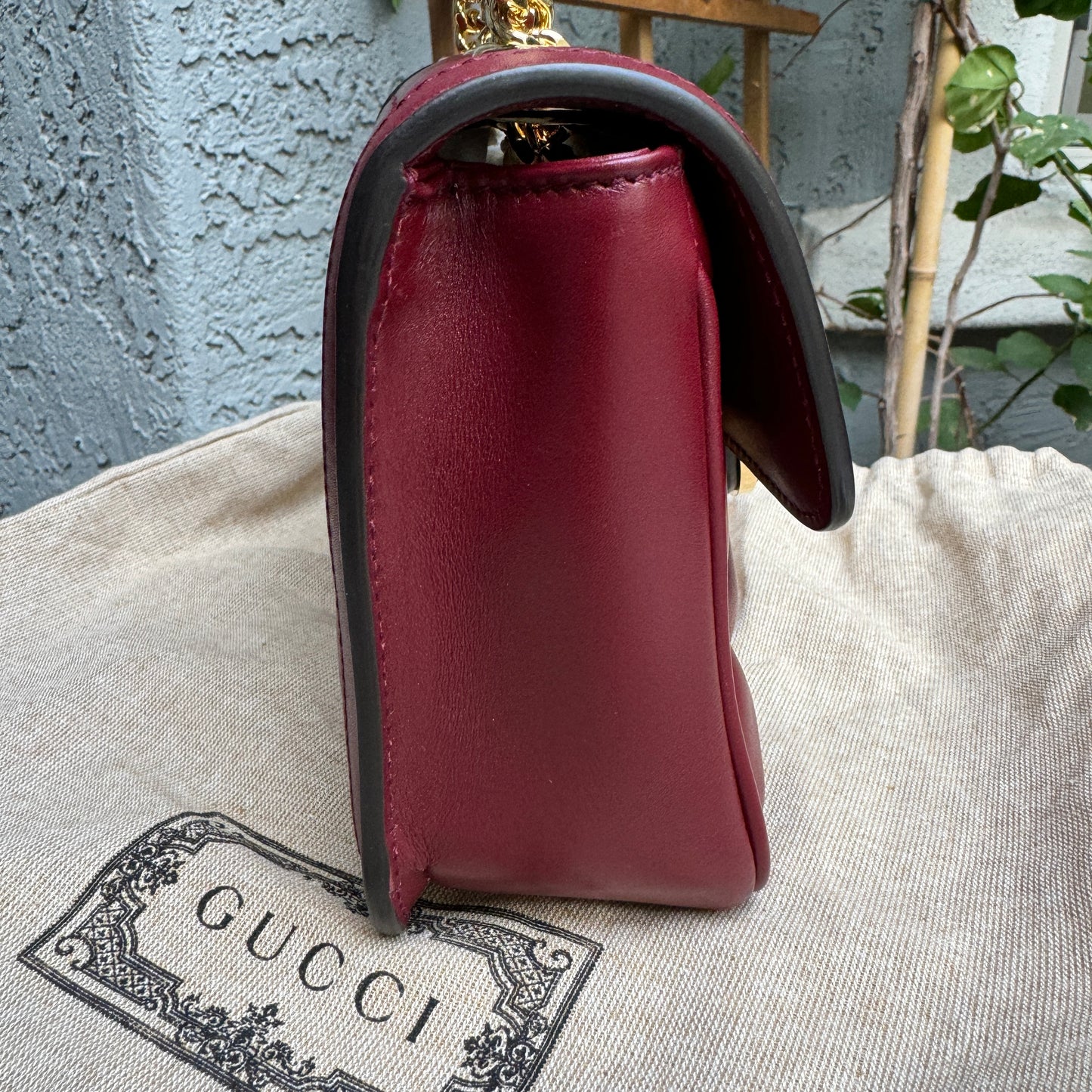 Gucci Deco Mini Flap Leather Crossbody