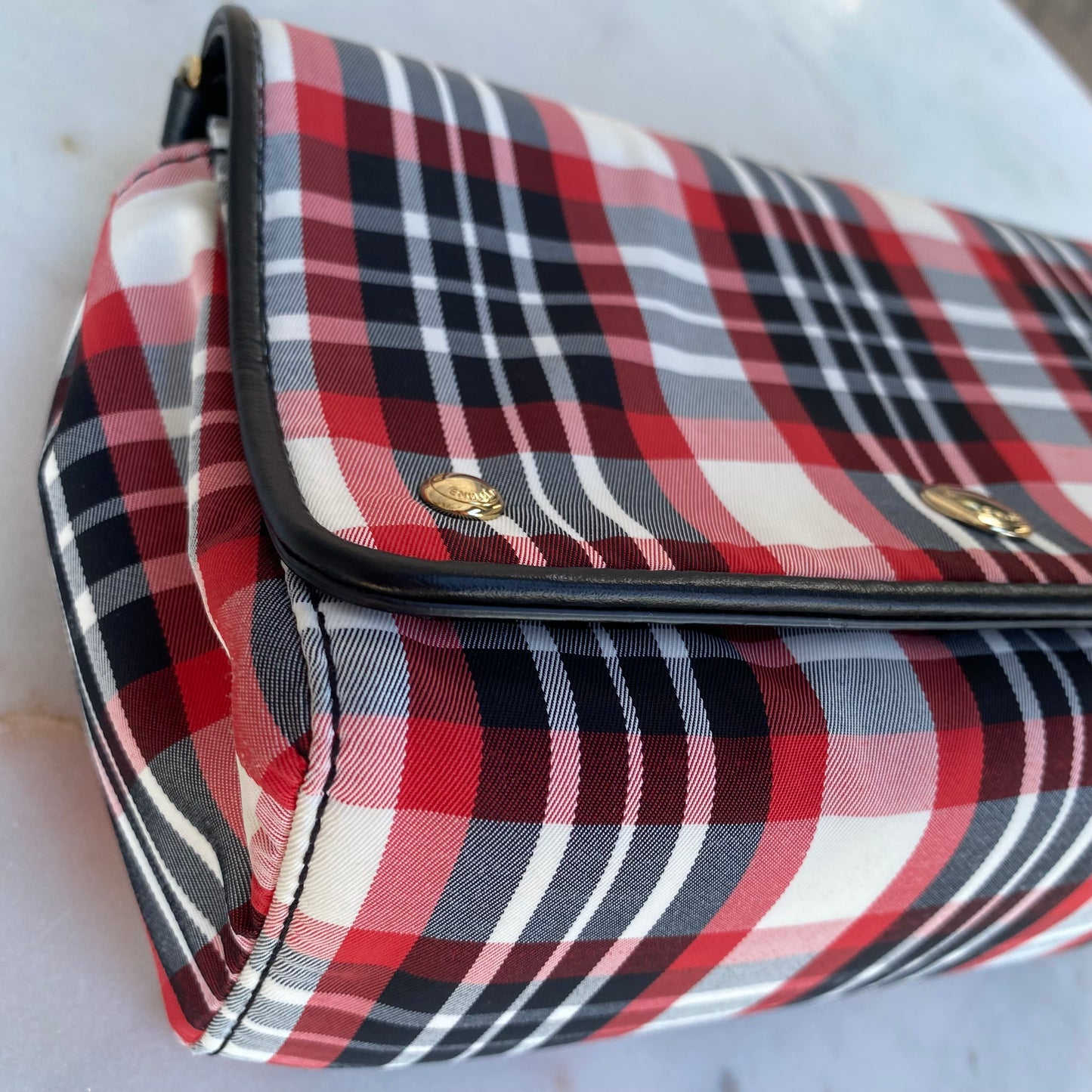 Burberry Red Check Hackberry Tartan Nylon Crossbody