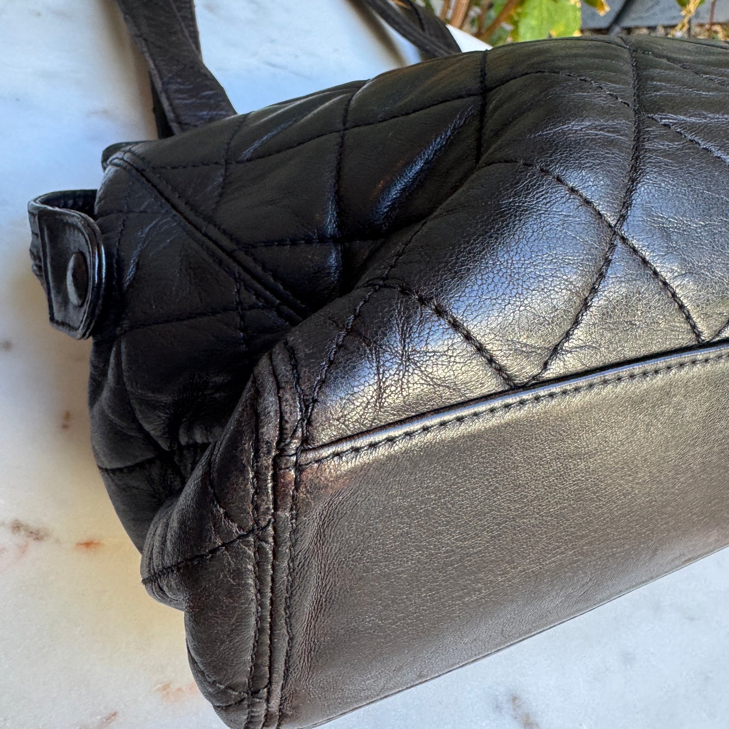 Chanel Quilted Lambskin Leather Vintage CC Flap Shoulder Bag