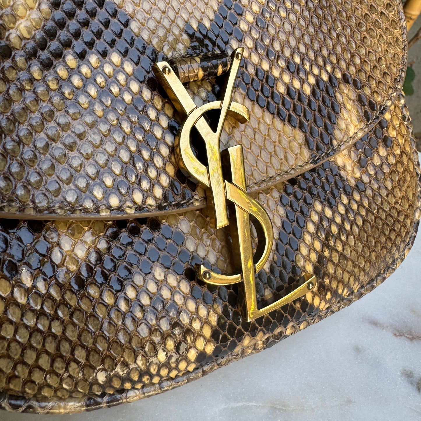 Saint Laurent Kaia Python Crossbody