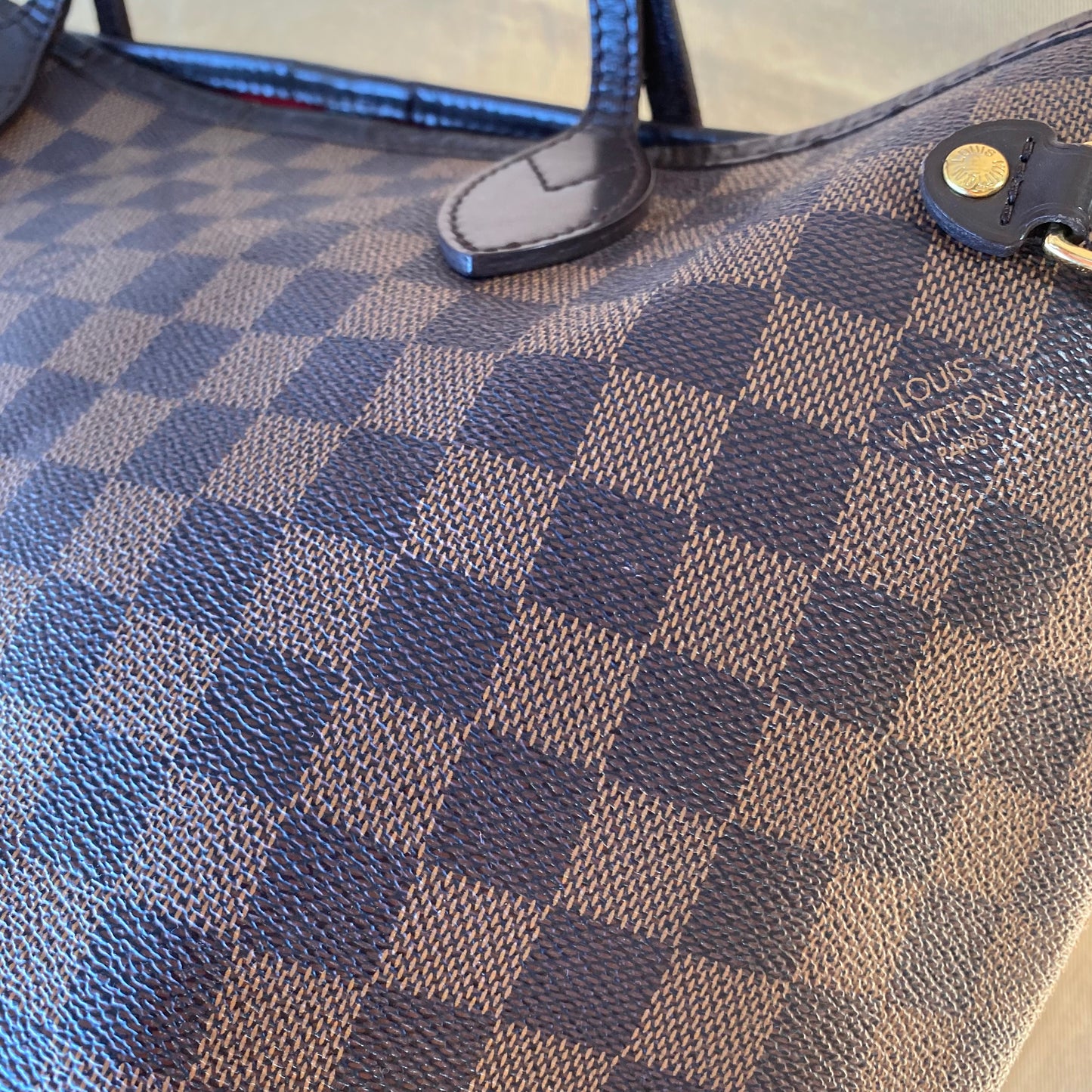 Louis Vuitton Damier Ebene Neverfull MM Tote