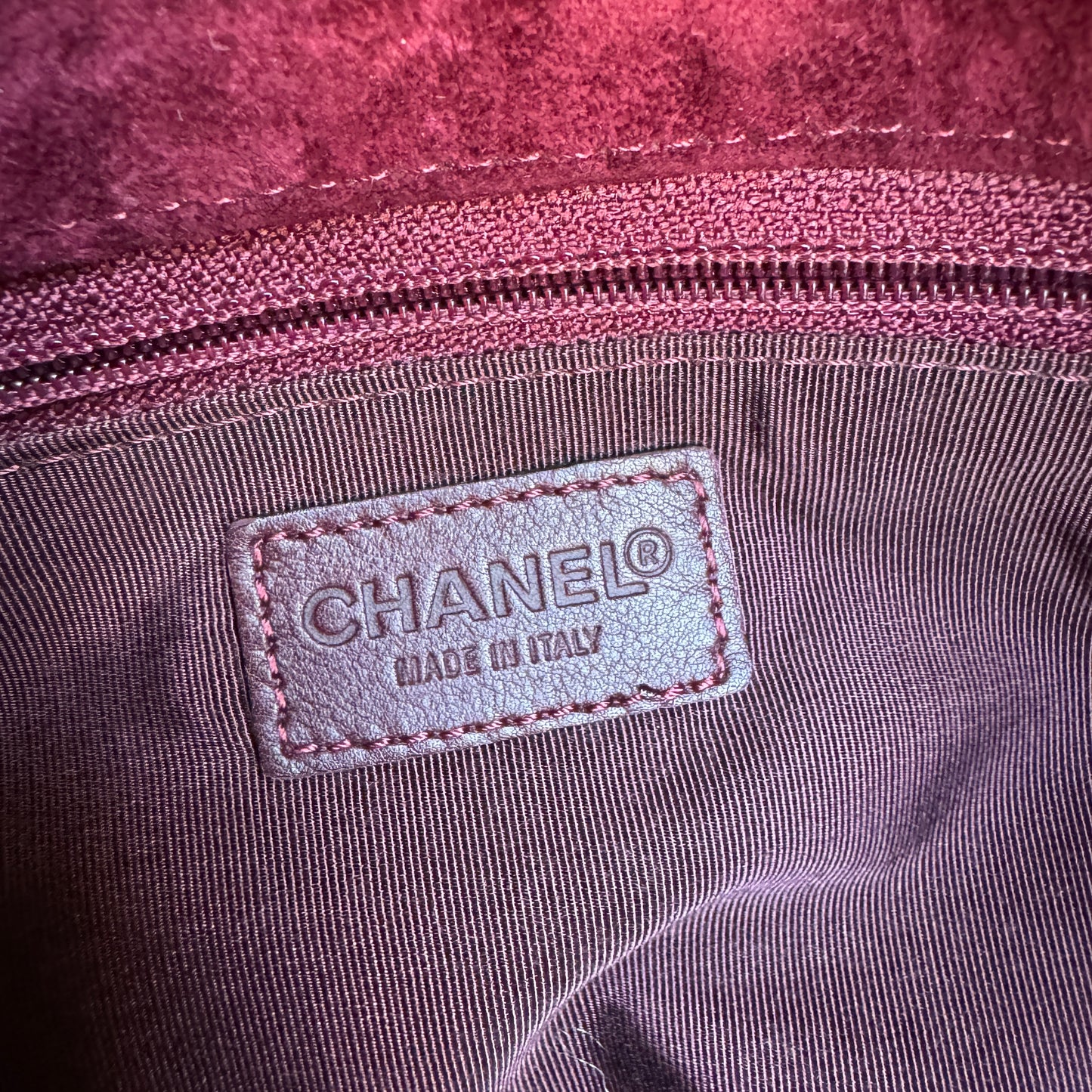 Chanel Suede Diamond Quilted Single Flap Vintage Shoulder Bag