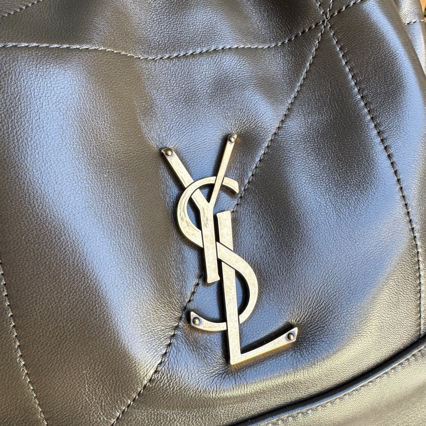 Saint Laurent Jamie Lambskin Leather Shopping Tote